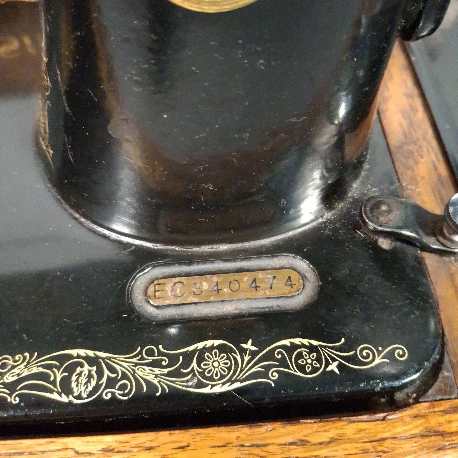 Singer 66K Hand Crank Sewing Machine with Case & Attachments | 1939 | Serial EC340474 | Used