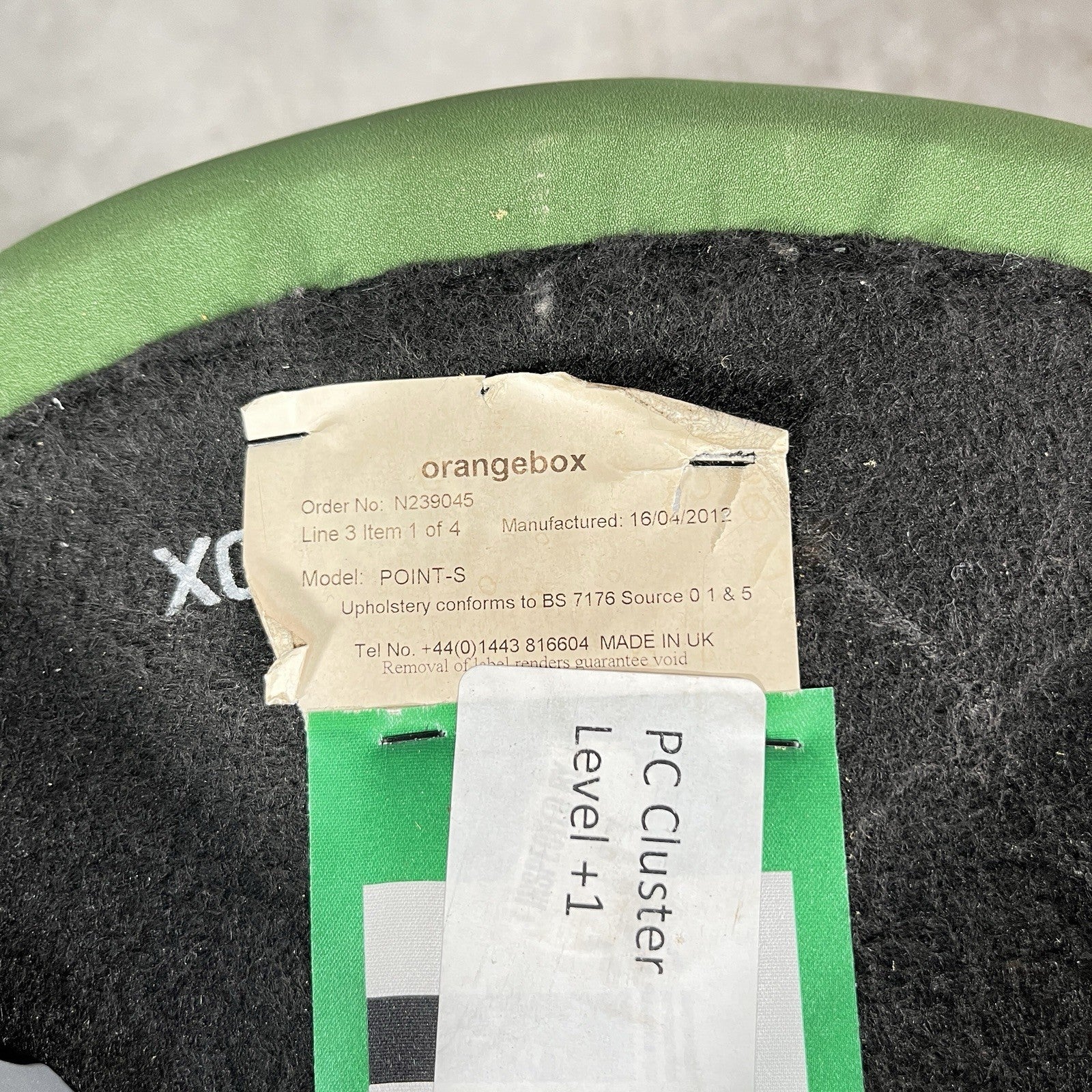Orangebox POINT-S Soft Seating Ottoman | Green Fabric | Aluminium Legs | 2012 | Used | UK Made