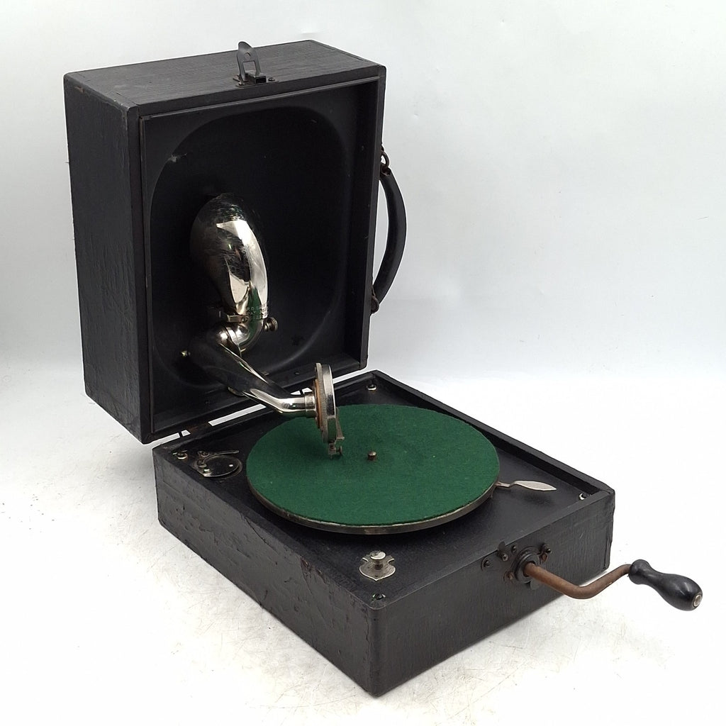 Decca Junior Portable Gramophone | 1920s | Leather Case | Hand Crank | 78 RPM | Used