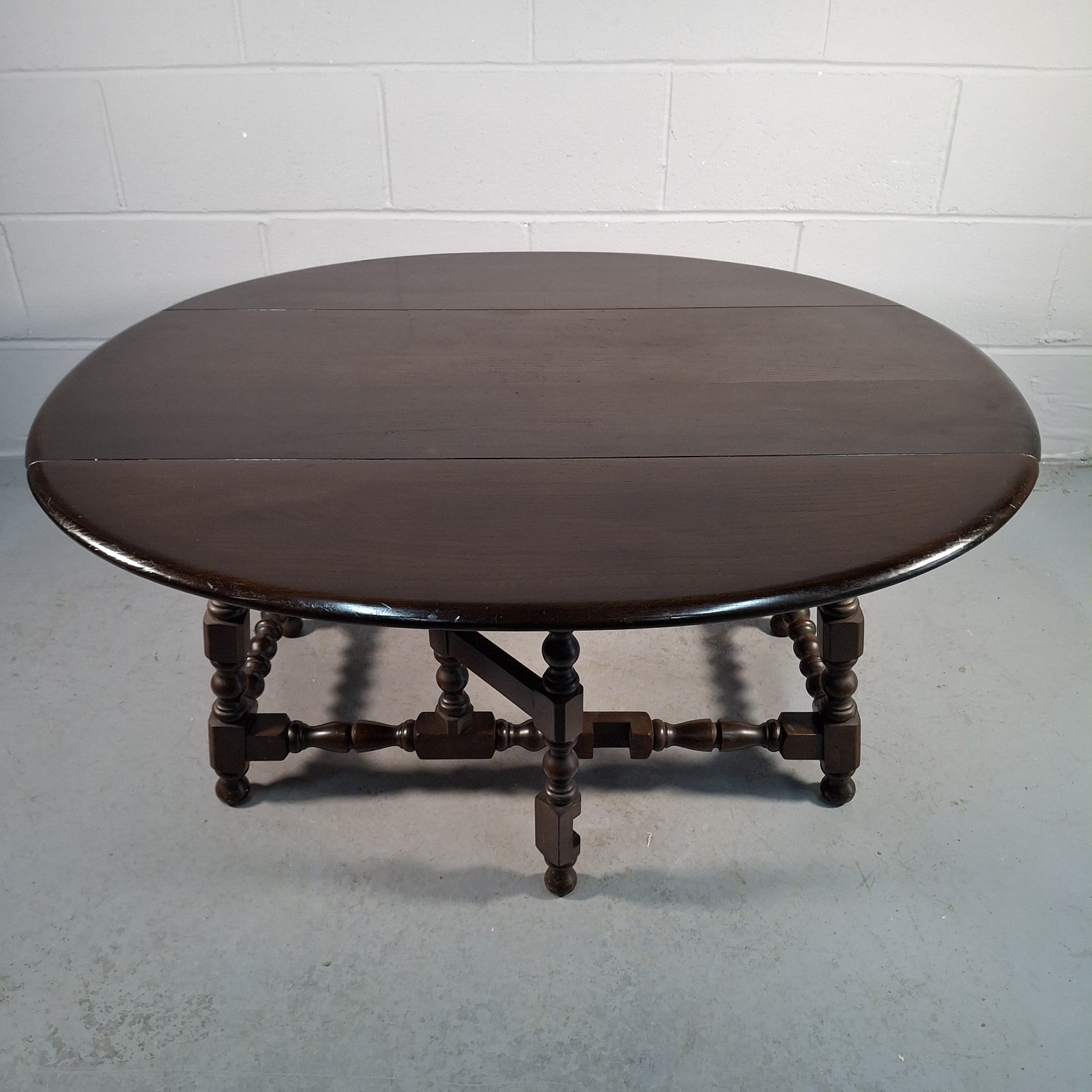 Ercol 506 Drop Leaf Supper Table | Elm Top & Beech Legs | Old Colonial | Vintage | Used