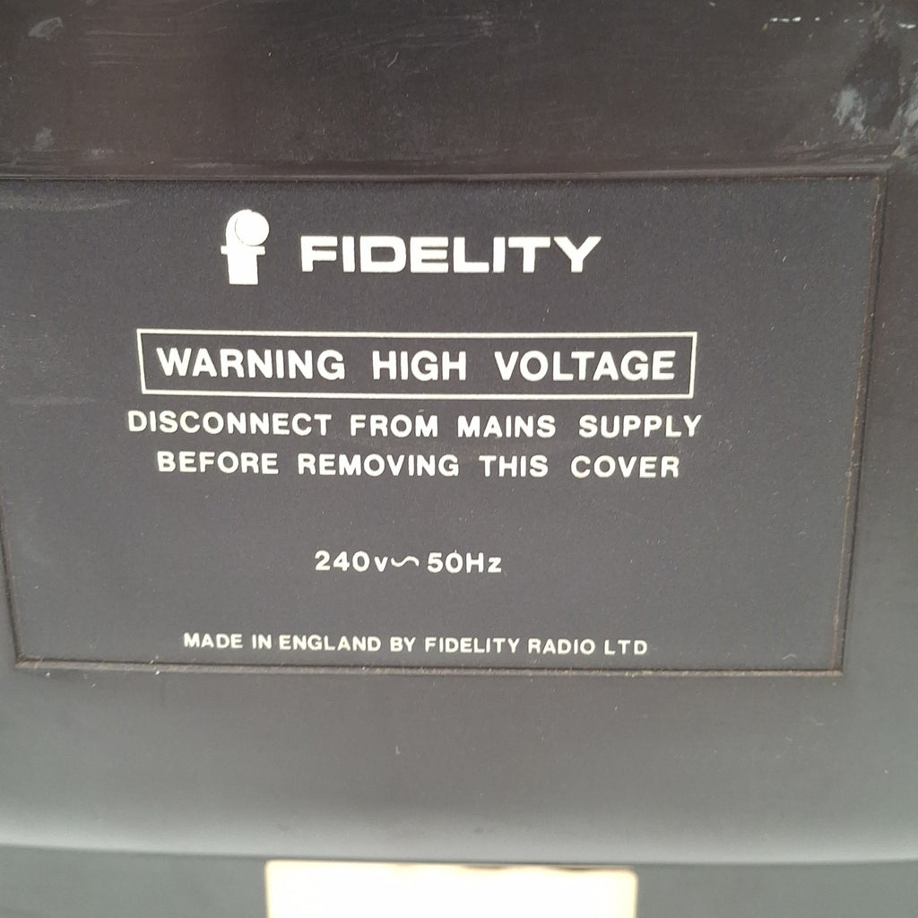 Fidelity CTV-14 CRT TV Screen 14” Black & White RF Input – For Parts Prop