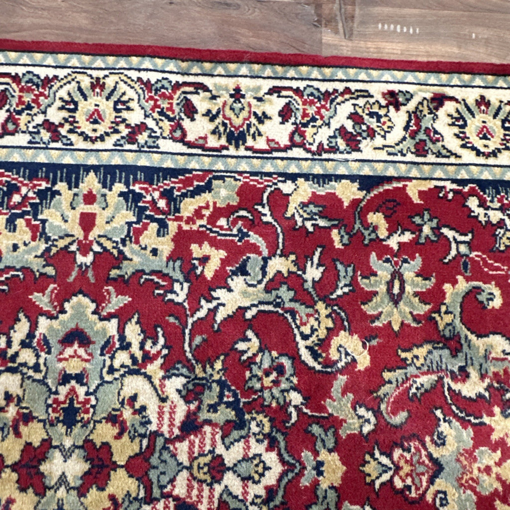 Louis de Poortere Kandahar Wool Rug - Red Traditional Persian Floral Design - 68x35" - Used