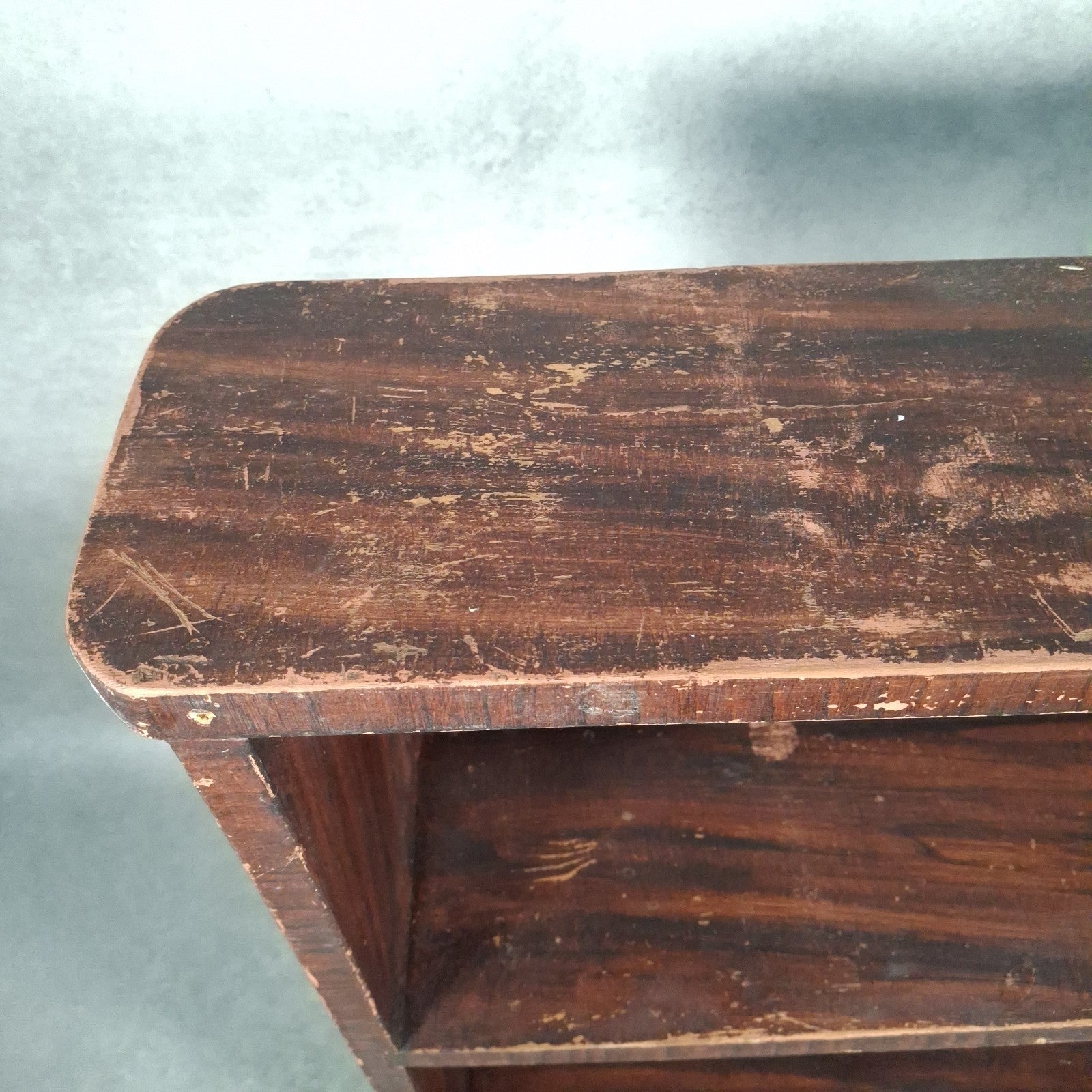 Vintage Handmade Pine Bookshelf | 1940s Utility Era | Rustic Shelving Unit | Used