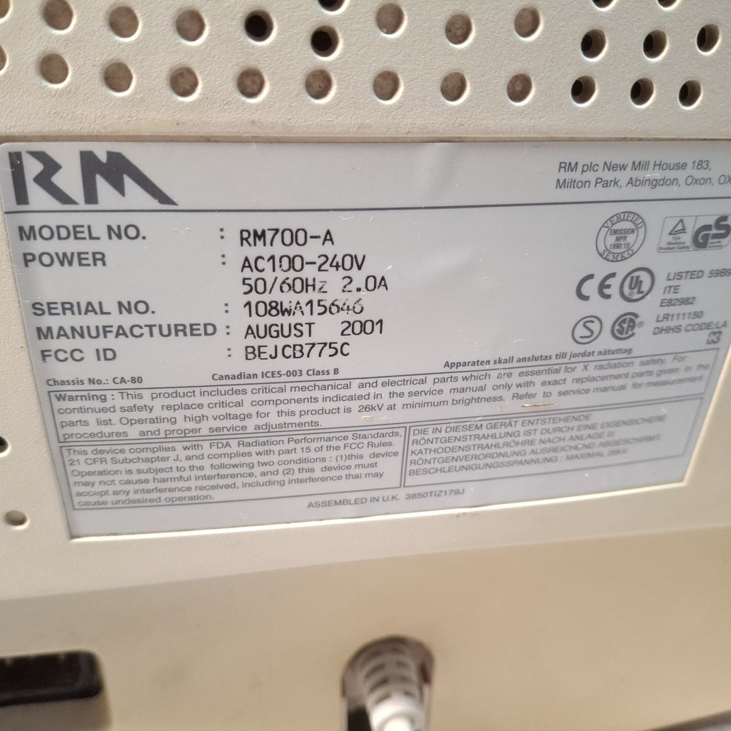 RM RM700-A 17" CRT Monitor | VGA | Beige | Retro PC & Gaming | Used | Early 2000s