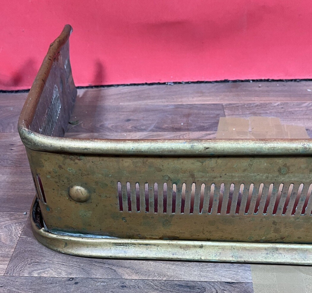 Fireplace Gate Fender Art Deco Nouveau Brass Curb Style Antique Farmhouse