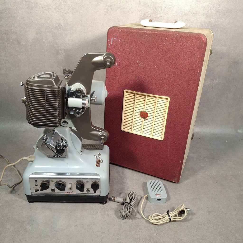 1957 Vintage Cirse Sound 8mm Cine Film Projector in Speaker Case Spares Repairs