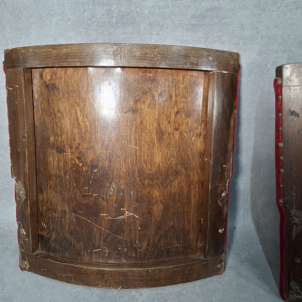 Art Deco Cinema Theatre Twin Seats 2 Chair Fold Up Vintage Prop