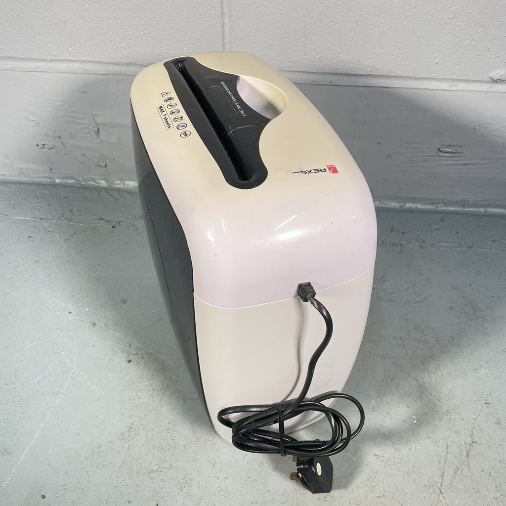 Rexel Style+ Cross Cut Paper Shredder 7 Sheets Max White & Black