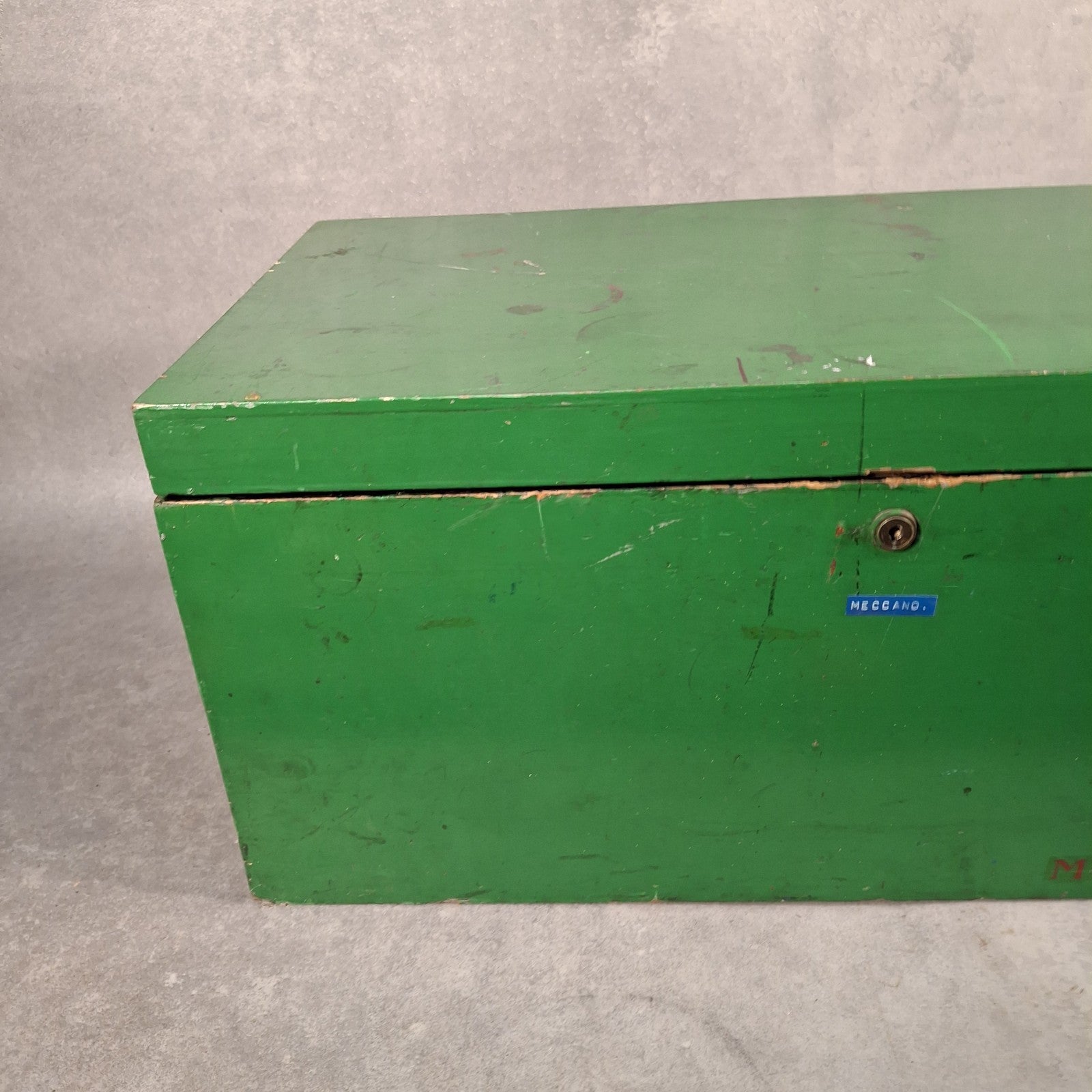 Made In England Meccano 1940s Vintage Set In Original Wooden Box Wheels Plates +