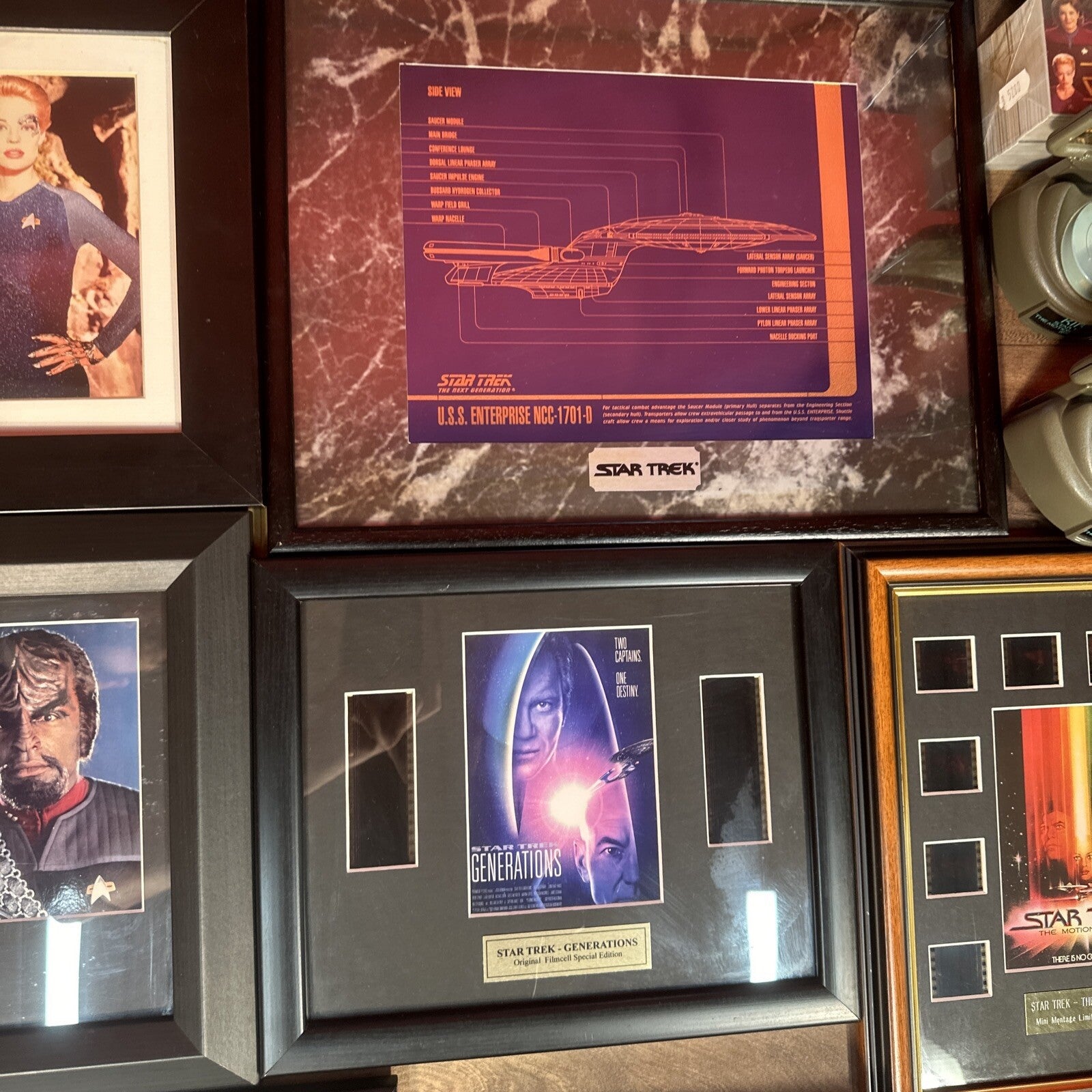 Star Trek Trading Cards Film Cells Framed Photos Etc Collectable Bundle
