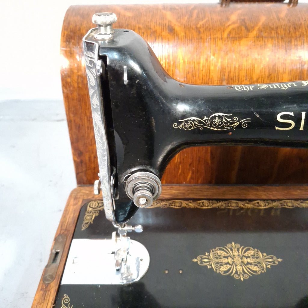 Singer 66K Hand Crank Sewing Machine with Case & Attachments | 1939 | Serial EC340474 | Used