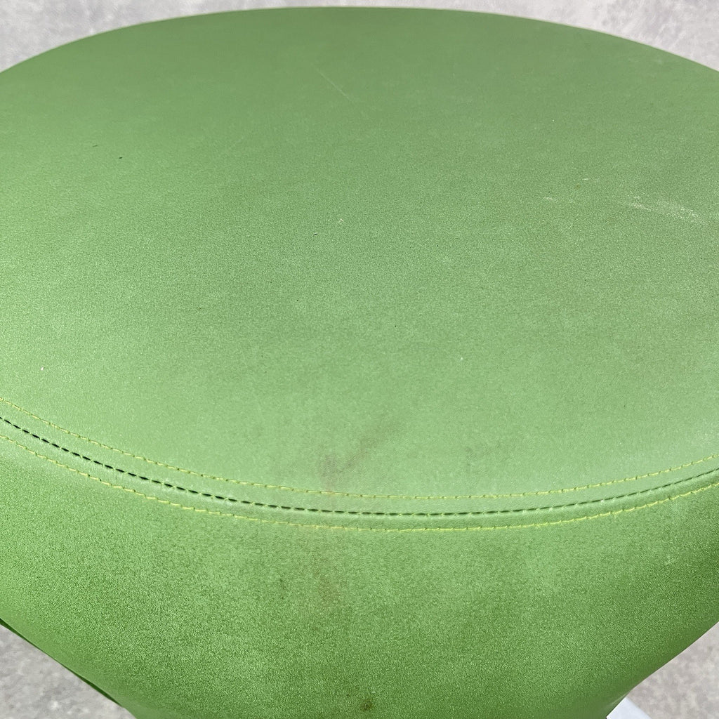 Orangebox POINT-S Soft Seating Ottoman | Green Fabric | Aluminium Legs | 2012 | Used | UK Made