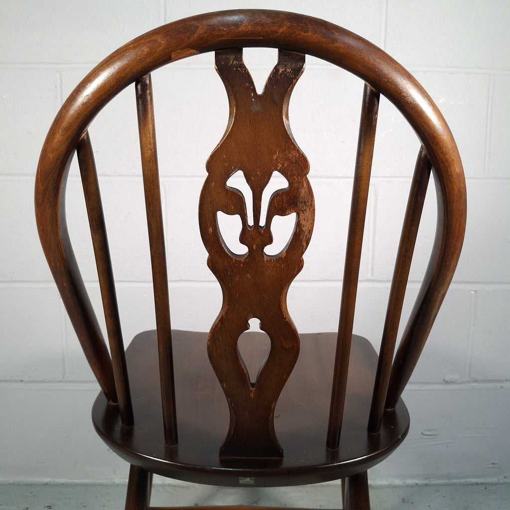 Ercol Blue Label Fleur De Lys Windsor Dining Kitchen Farmhouse Rustic Chair Prop