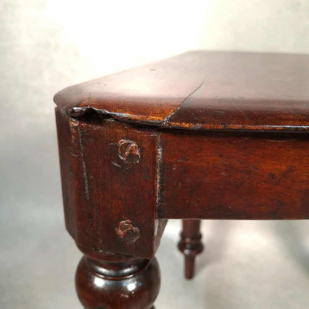 Victorian Mahogany Shield Back Chair With Brass Monogram Initials Antique