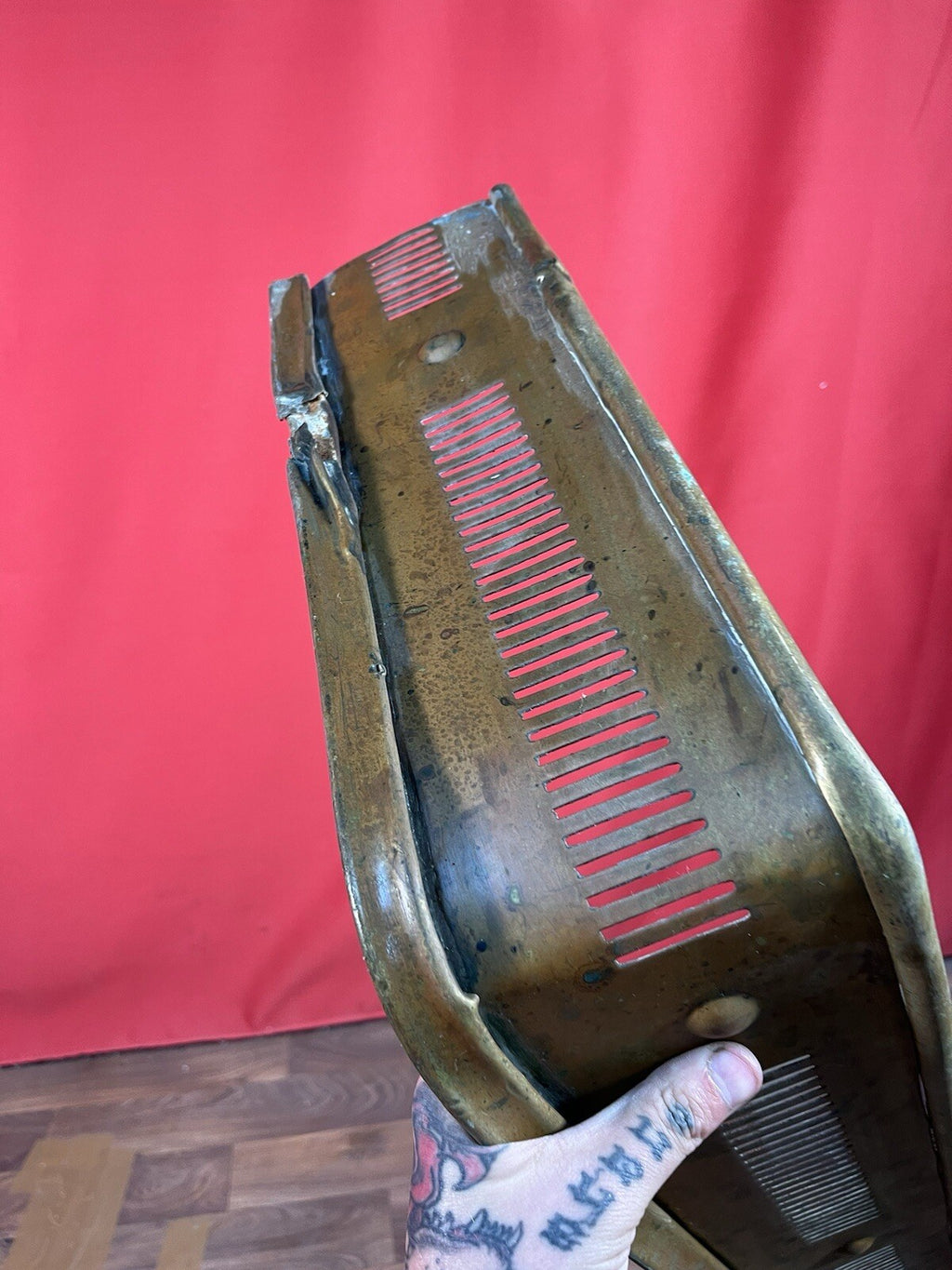 Fireplace Gate Fender Art Deco Nouveau Brass Curb Style Antique Farmhouse