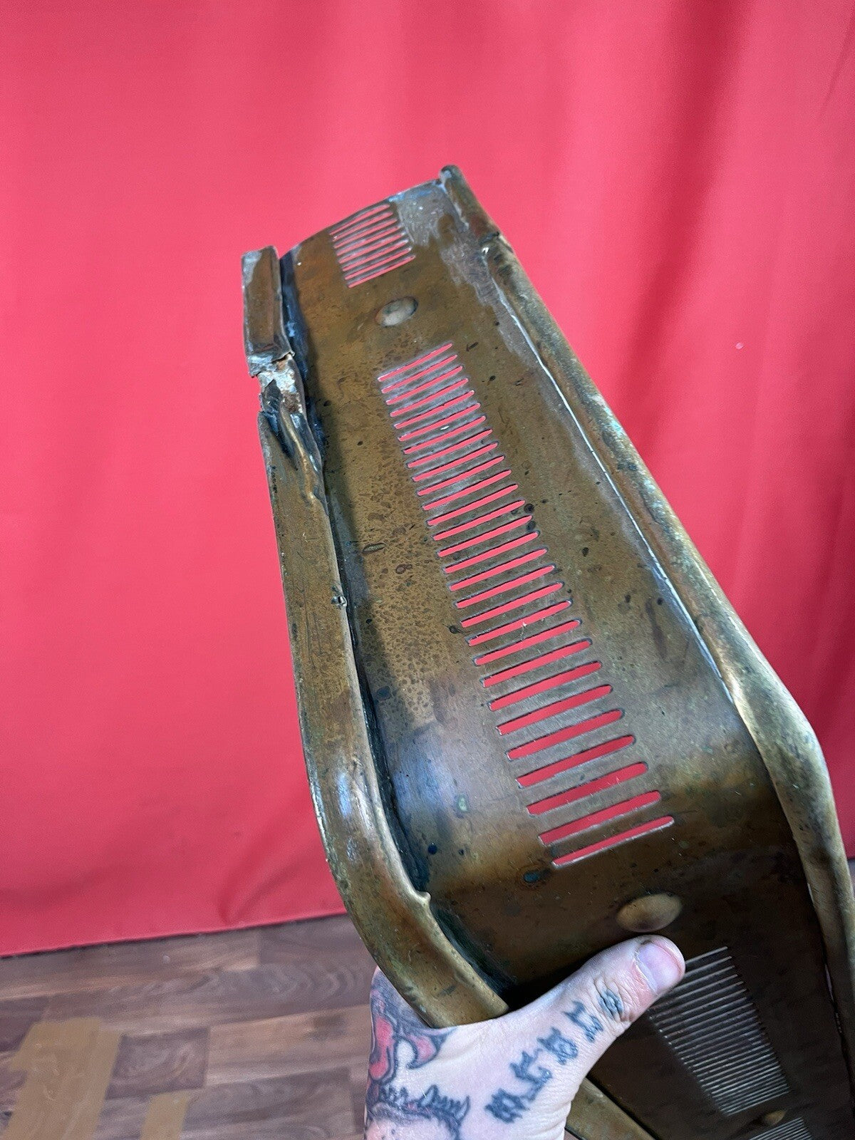 Fireplace Gate Fender Art Deco Nouveau Brass Curb Style Antique Farmhouse