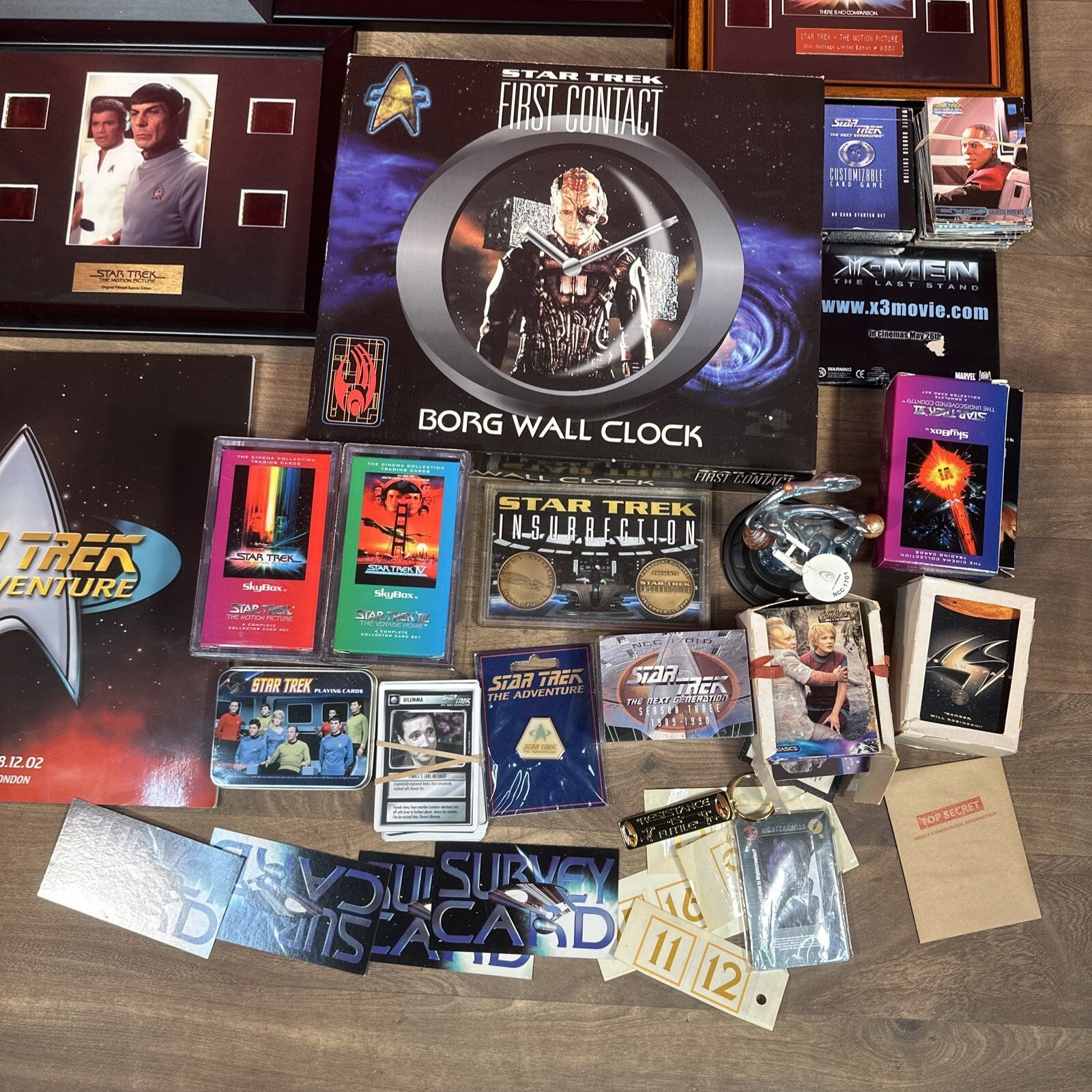 Star Trek Trading Cards Film Cells Framed Photos Etc Collectable Bundle
