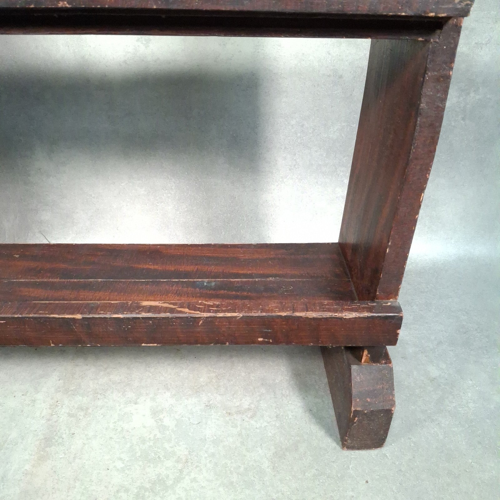 Vintage Handmade Pine Bookshelf | 1940s Utility Era | Rustic Shelving Unit | Used