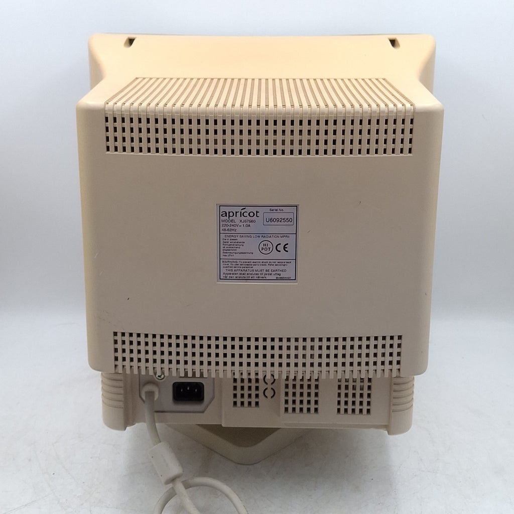 Apricot XJ57560 15.6" CRT VGA Monitor | Vintage | Used | Spares or Repair | Retro Prop