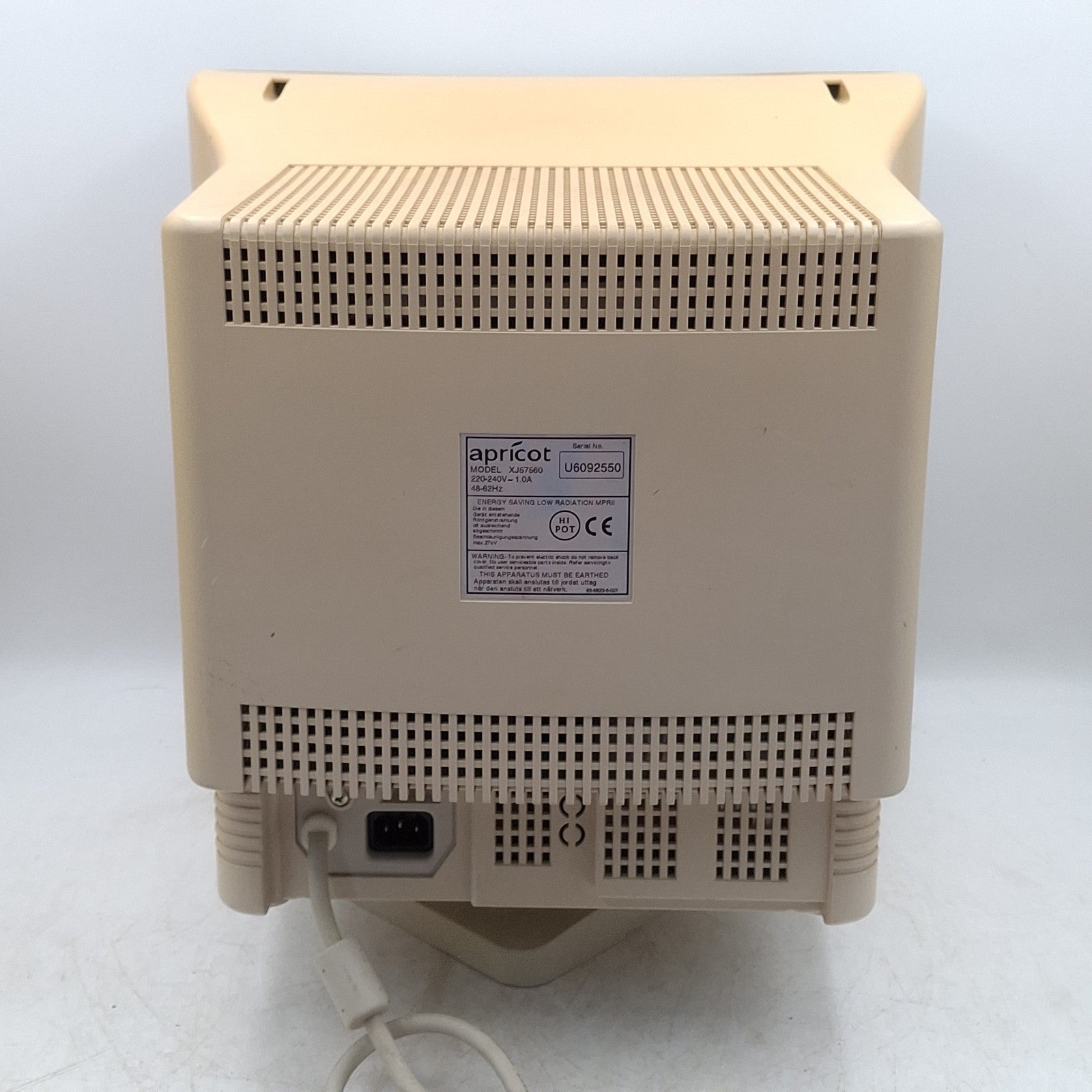 Apricot XJ57560 15.6" CRT VGA Monitor | Vintage | Used | Spares or Repair | Retro Prop