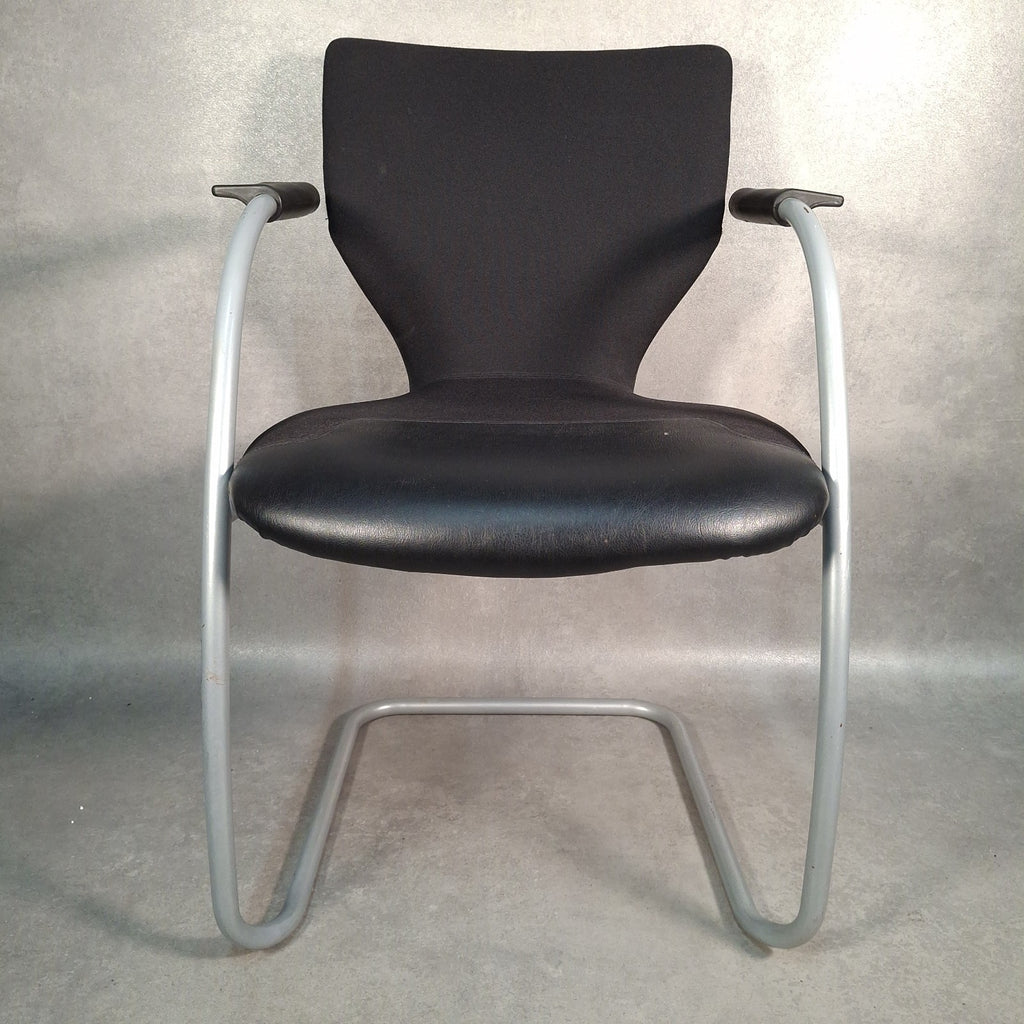 Orangebox X10-CA Cantilever Chair Black Fabric Office/Meeting Chair – UK Made