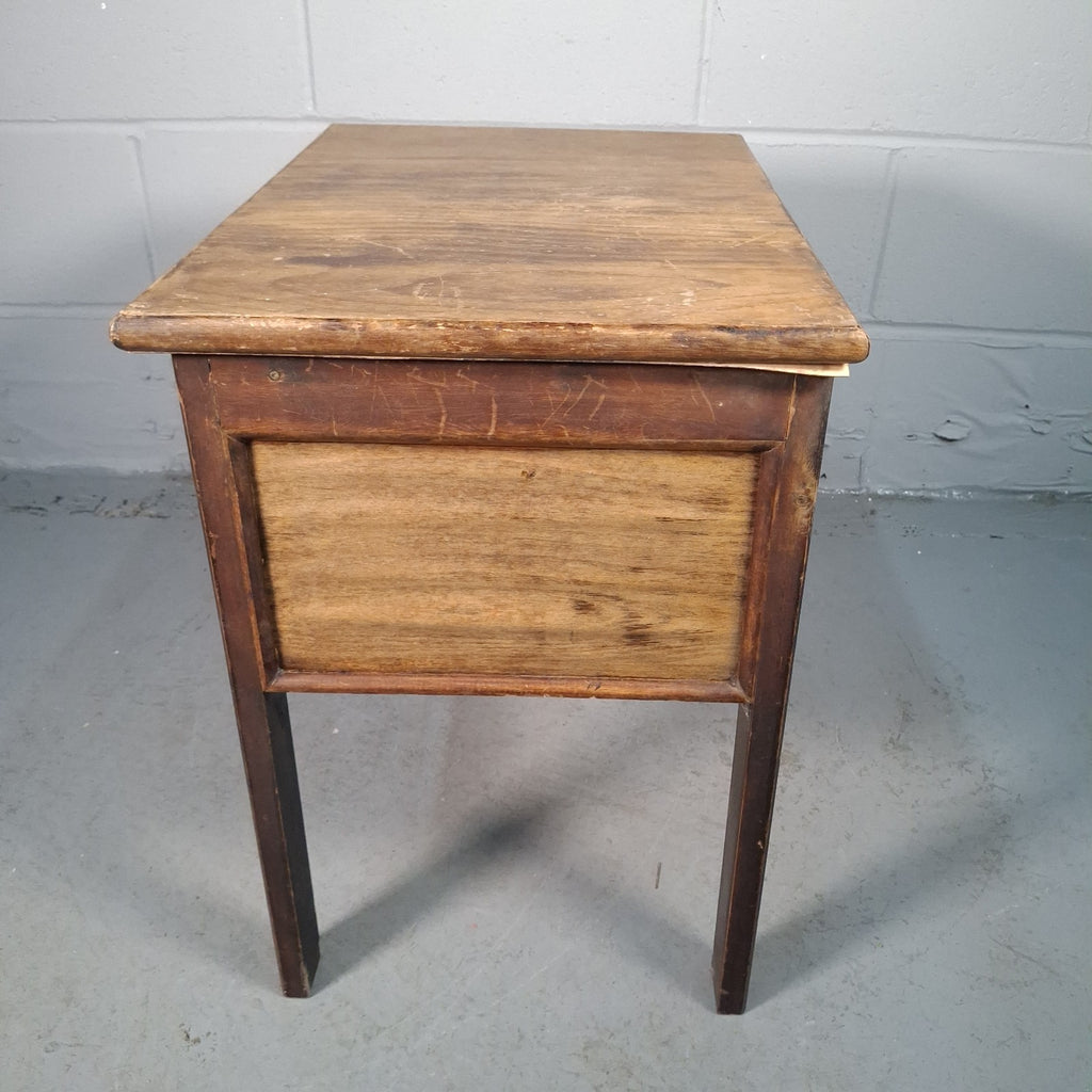 Vintage Oak Arts & Crafts / Art Deco Style Sewing Box Work Table | Used | Restoration Project