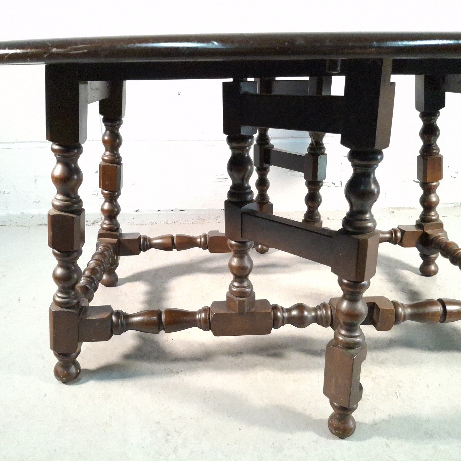 Ercol 506 Drop Leaf Supper Table | Elm Top & Beech Legs | Old Colonial | Vintage | Used