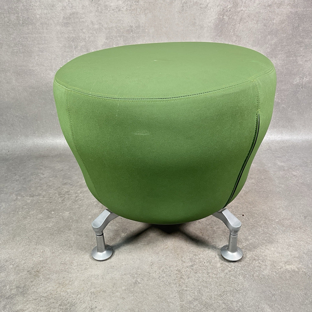 Orangebox POINT-S Soft Seating Ottoman | Green Fabric | Aluminium Legs | 2012 | Used | UK Made