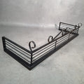 Vintage Black Metal Fireplace Fender | Hearth Kerb Guard | Wrought Iron Style | Used