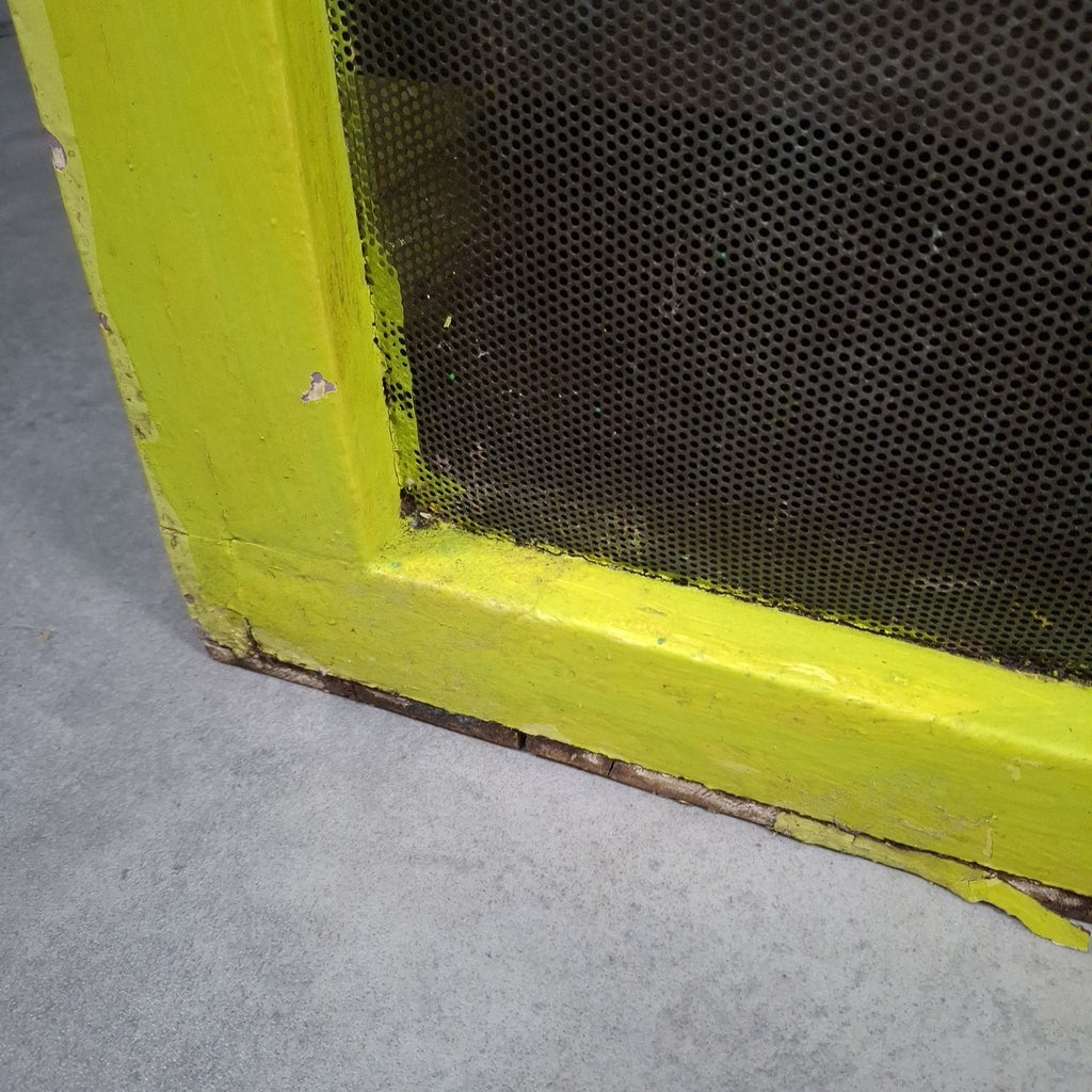 Vintage English Meat Safe, Food Safe, Food Cabinet Painted Green