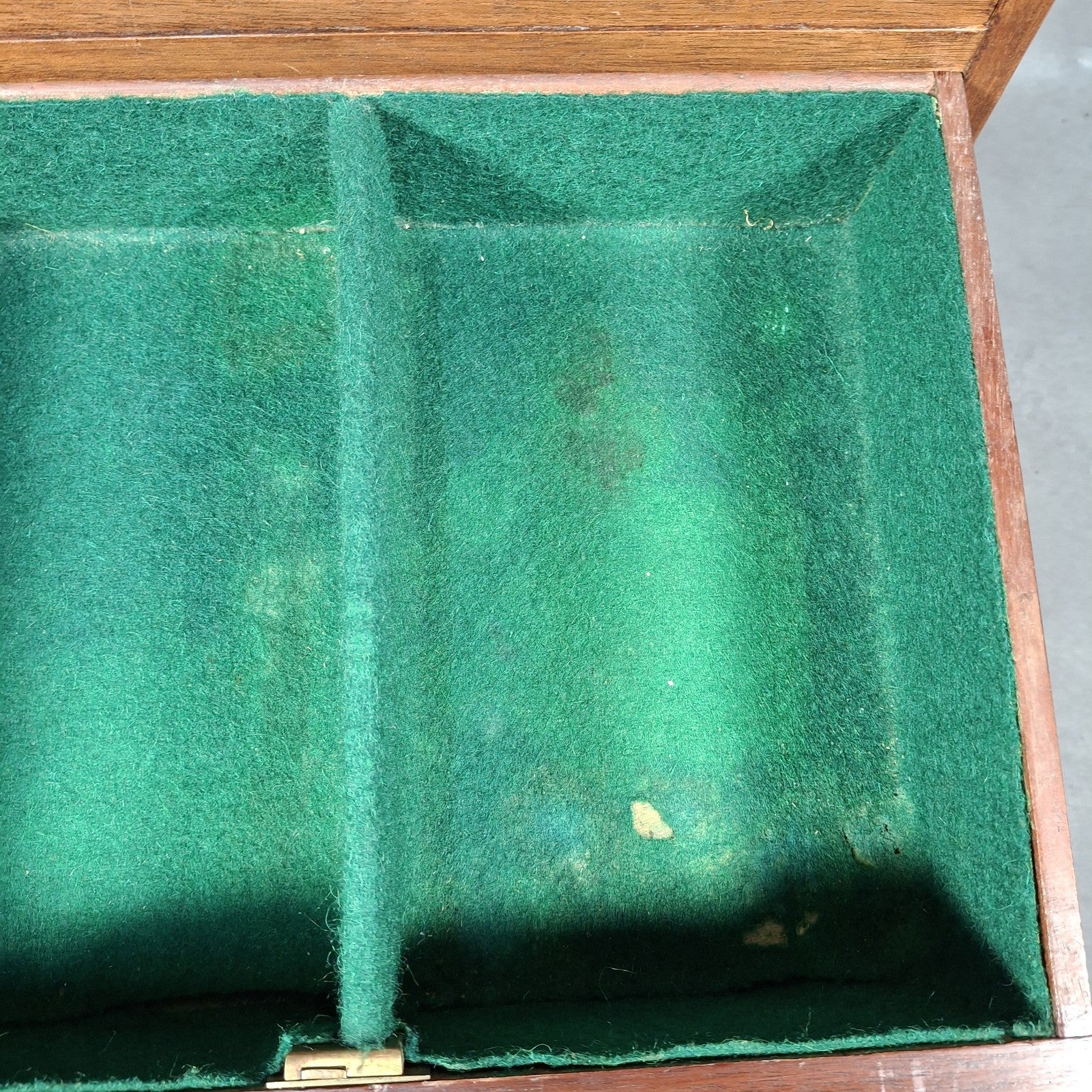 Antique Mahogany Side Cabinet Green Felt Drawer Early 20thC Smoker’s / Music VTG