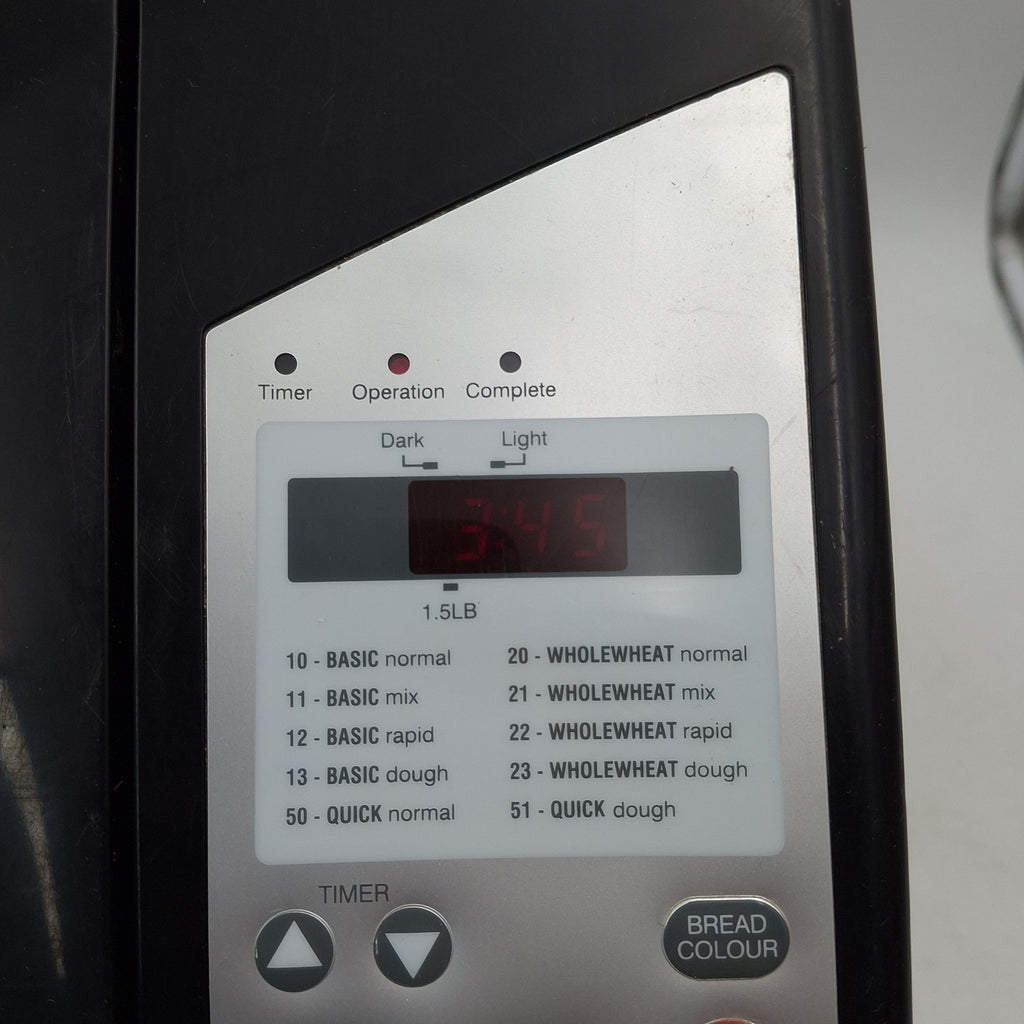 Hinari Homebaker Bread Maker Machine HB164SS - Silver & Black - Factory Reconditioned - Used