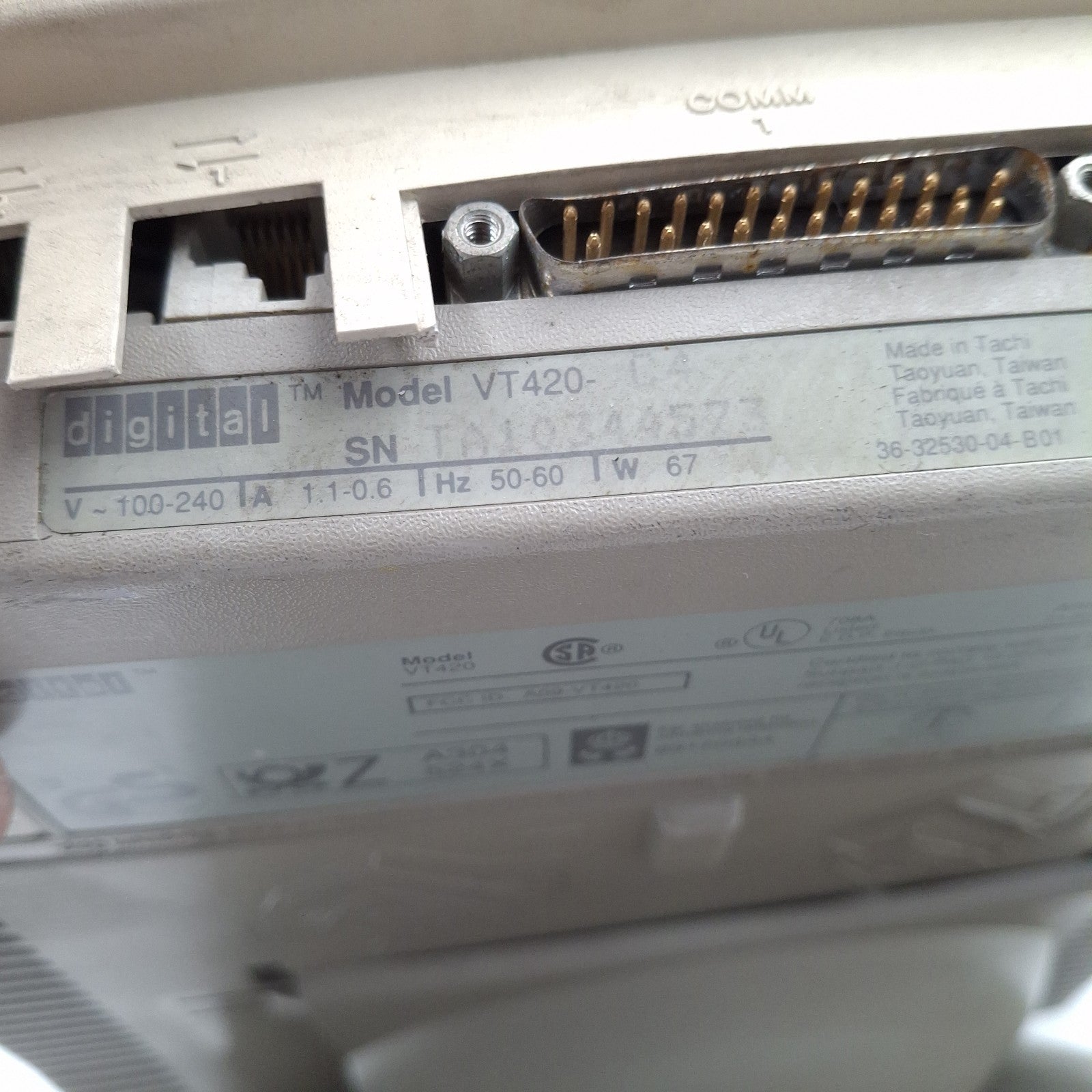DEC Digital VT420 CRT Video Terminal 13.5" | Faulty / No Power | Spares or Repairs | Used