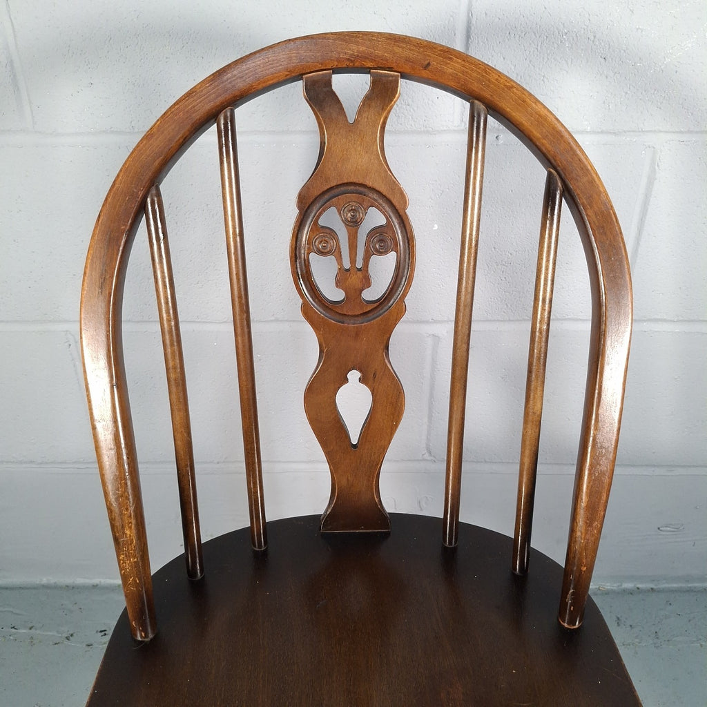 Ercol Blue Label Fleur De Lys Windsor Dining Kitchen Farmhouse Rustic Chair Prop