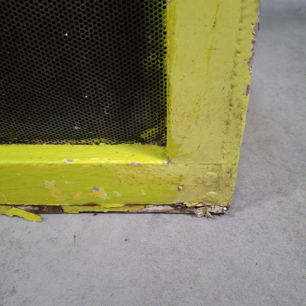 Vintage English Meat Safe, Food Safe, Food Cabinet Painted Green