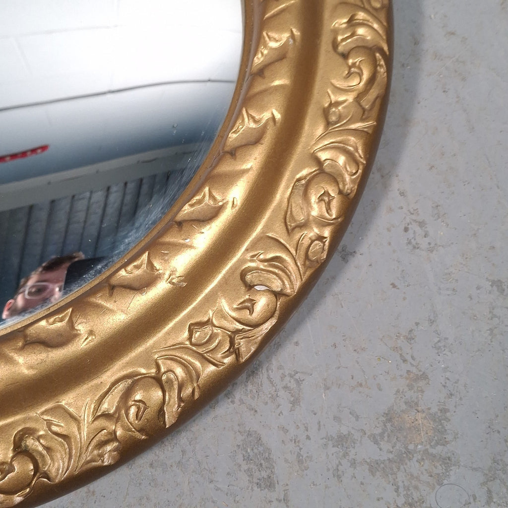 Vintage Shellcraft Convex Wall Mirror | Ornate Frame | 40cm | Made in England
