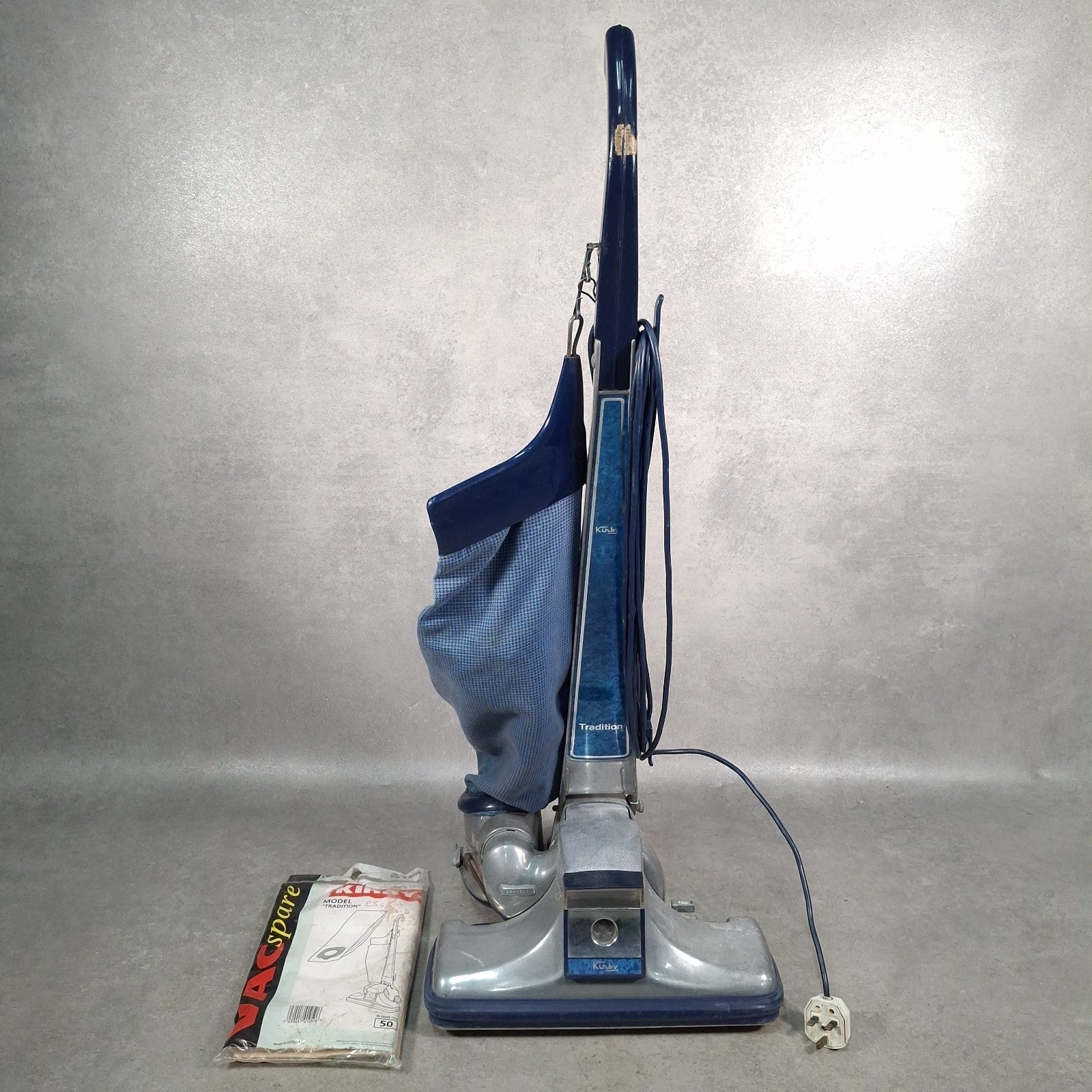 Kirby Tradition 3-CB Vintage Bagged Upright Vacuum Cleaner | Tested & Working | Used | Silver