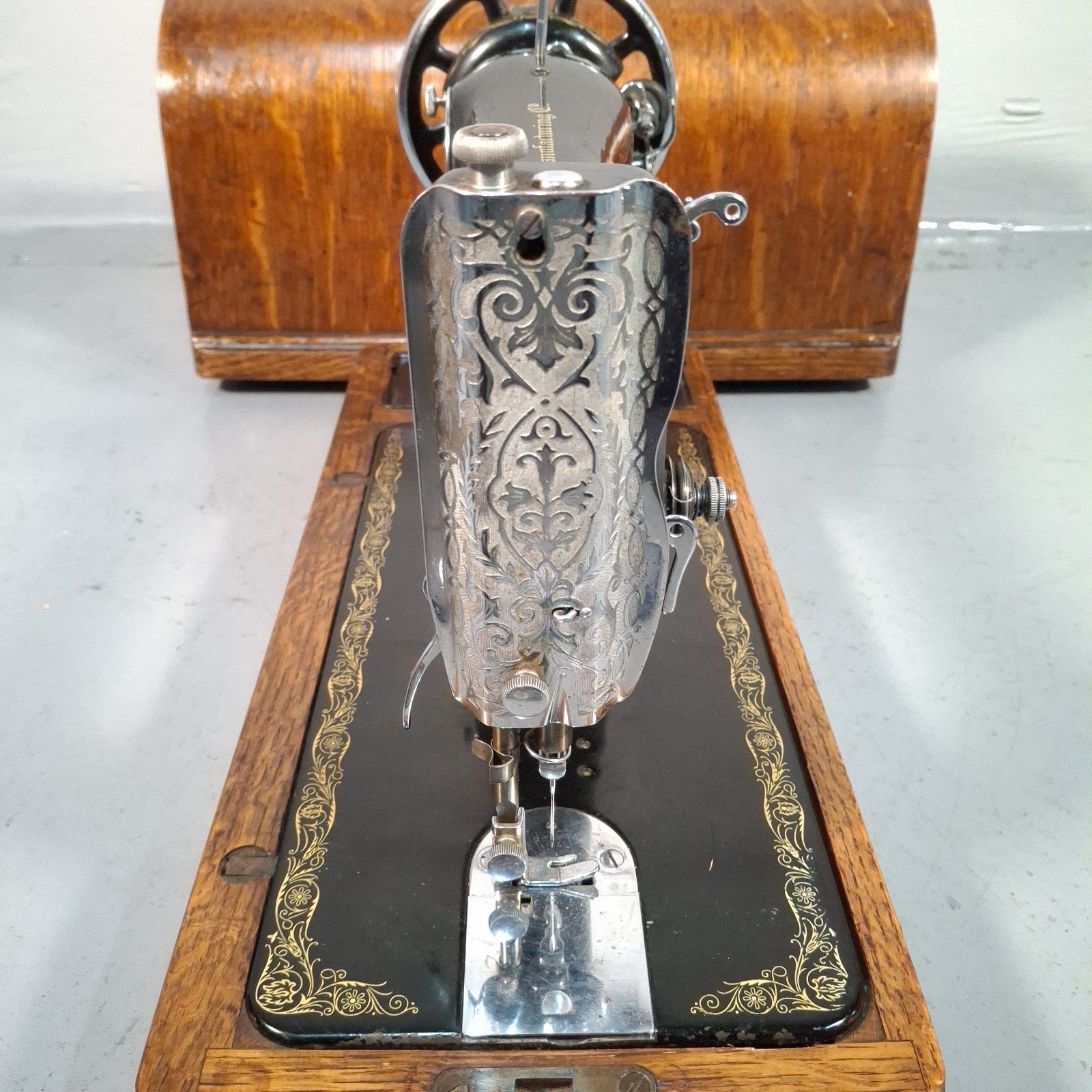 Singer 66K Hand Crank Sewing Machine with Case & Attachments | 1939 | Serial EC340474 | Used
