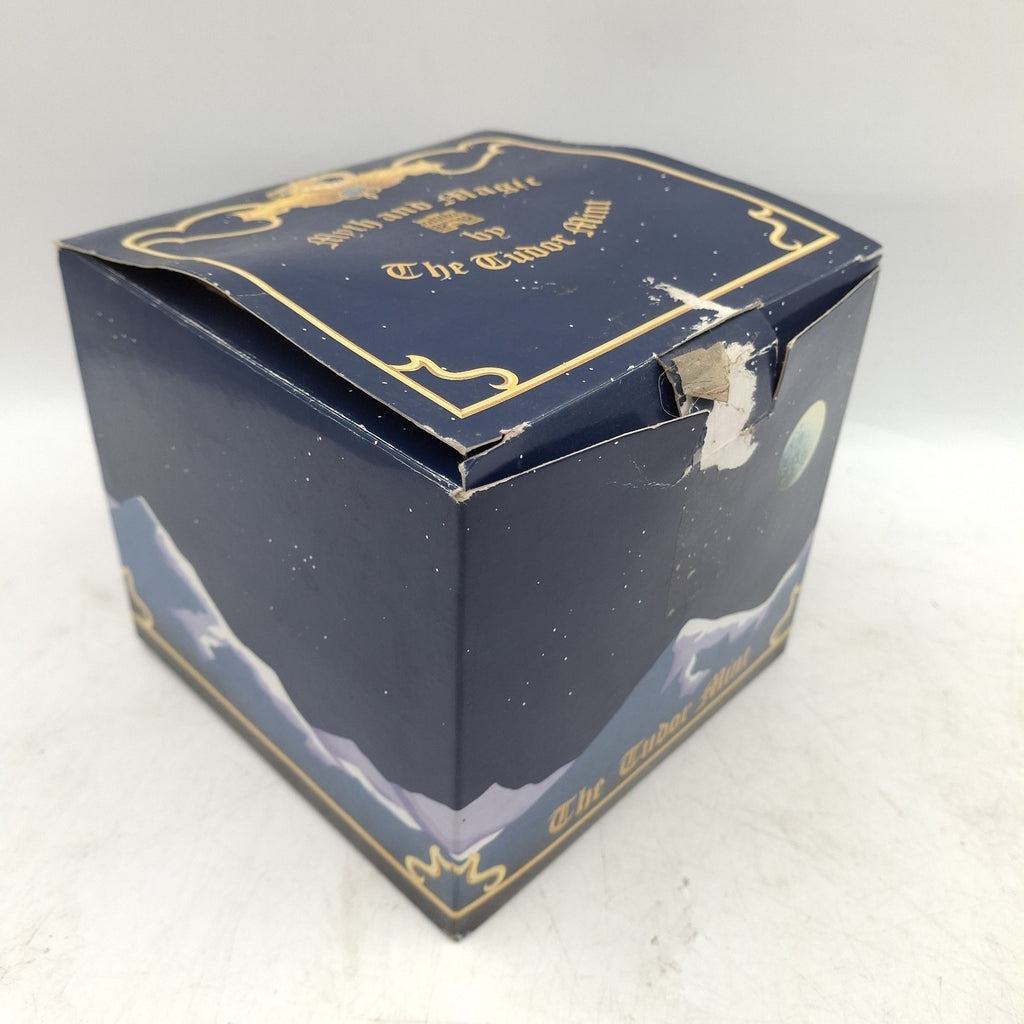 Tudor Mint Myth & Magic 'The Ferocious Dragon' Pewter Figurine No. 3865 - Blue Crystal - With Box - Pre-Owned