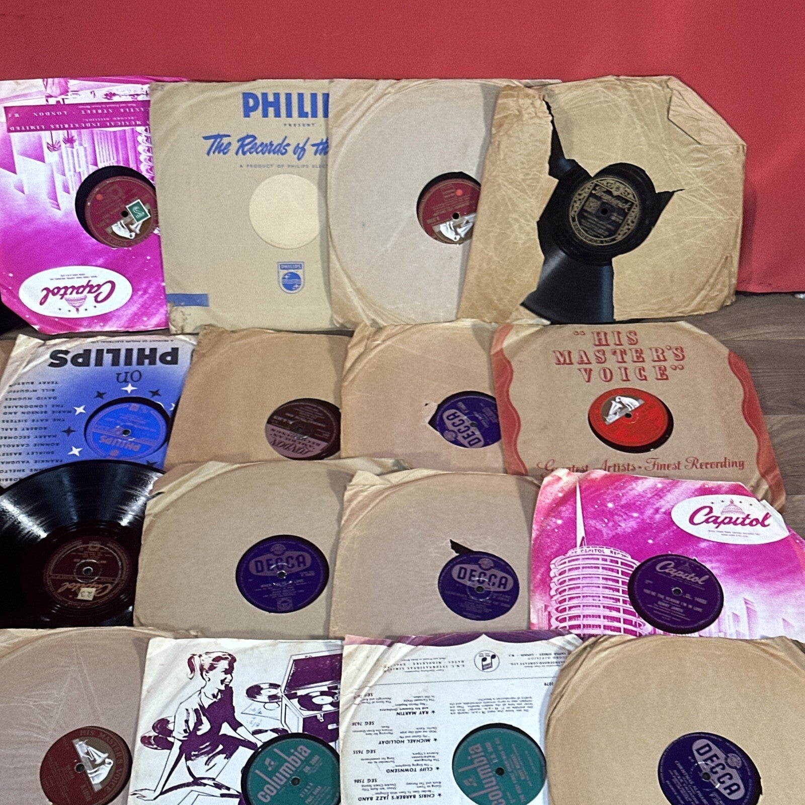 78 RPM Shellac Gramophone Records | Job Lot of 86 | 10" | Mixed Genre | Used Unchecked