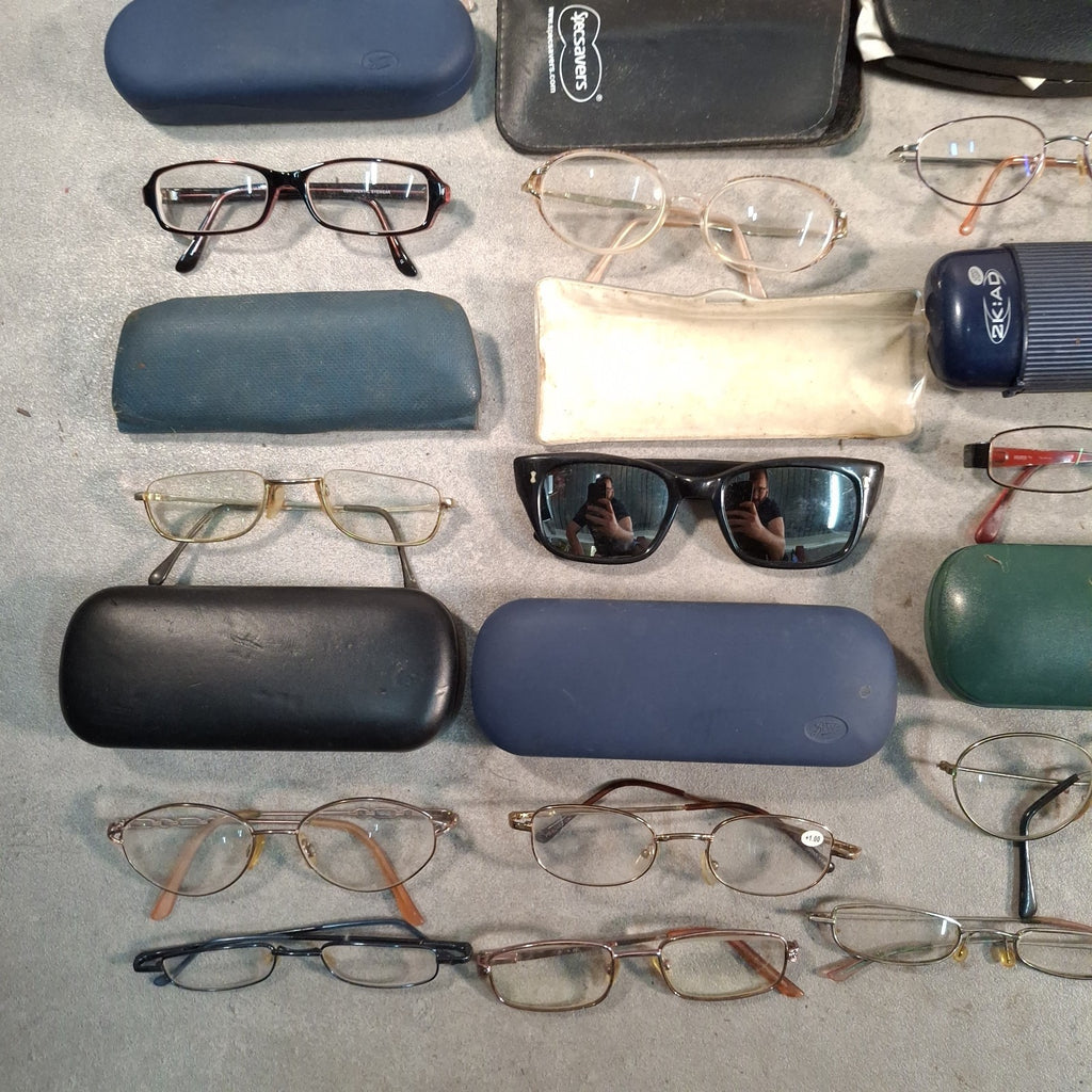 Job Lot of 91 Vintage Prescription Glasses & Spectacles | Mixed Eras | Many with Cases