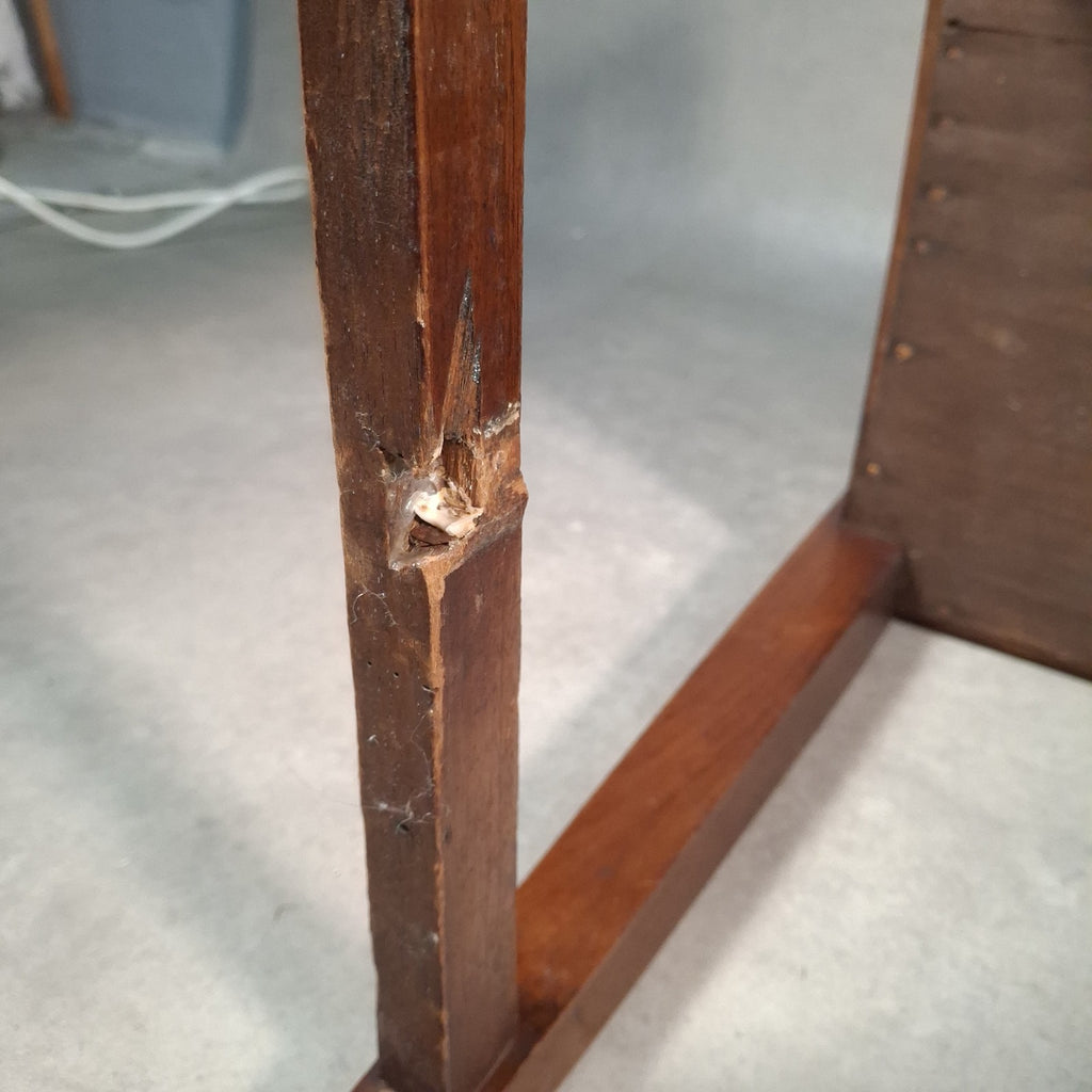 Piano Vanity Table Stool Wooden with Storage Upholstered Seat Mid Century