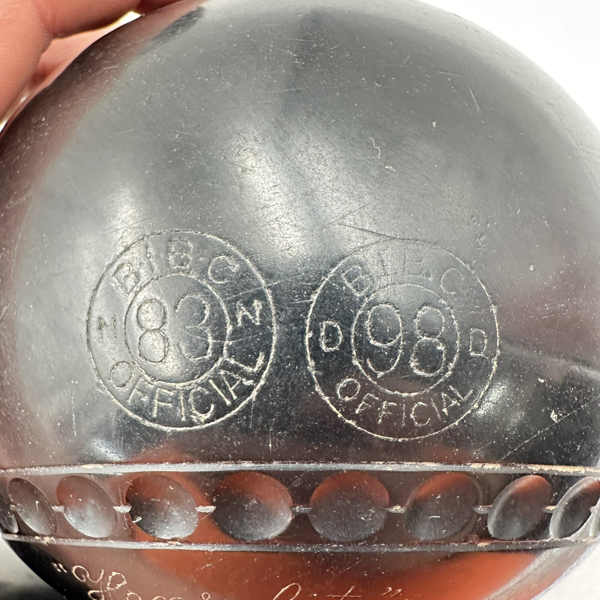 Henselite Super-Grip Lawn Bowls - Size 5 - Bias 273-EF - Set of 4 - BIBC Approved - Vintage - Used