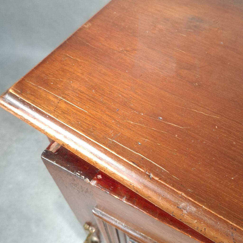 Antique 10” 78rpm Gramophone Record Cabinet on Castors Shellac Disc Storage Unit