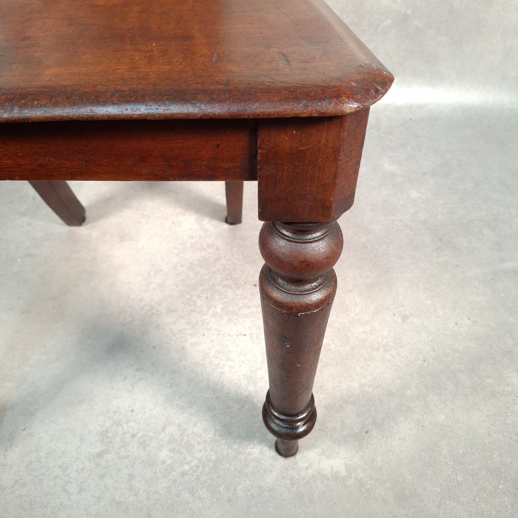 Victorian Mahogany Shield Back Chair | Brass Monogram | Antique | Previously Repaired | Used
