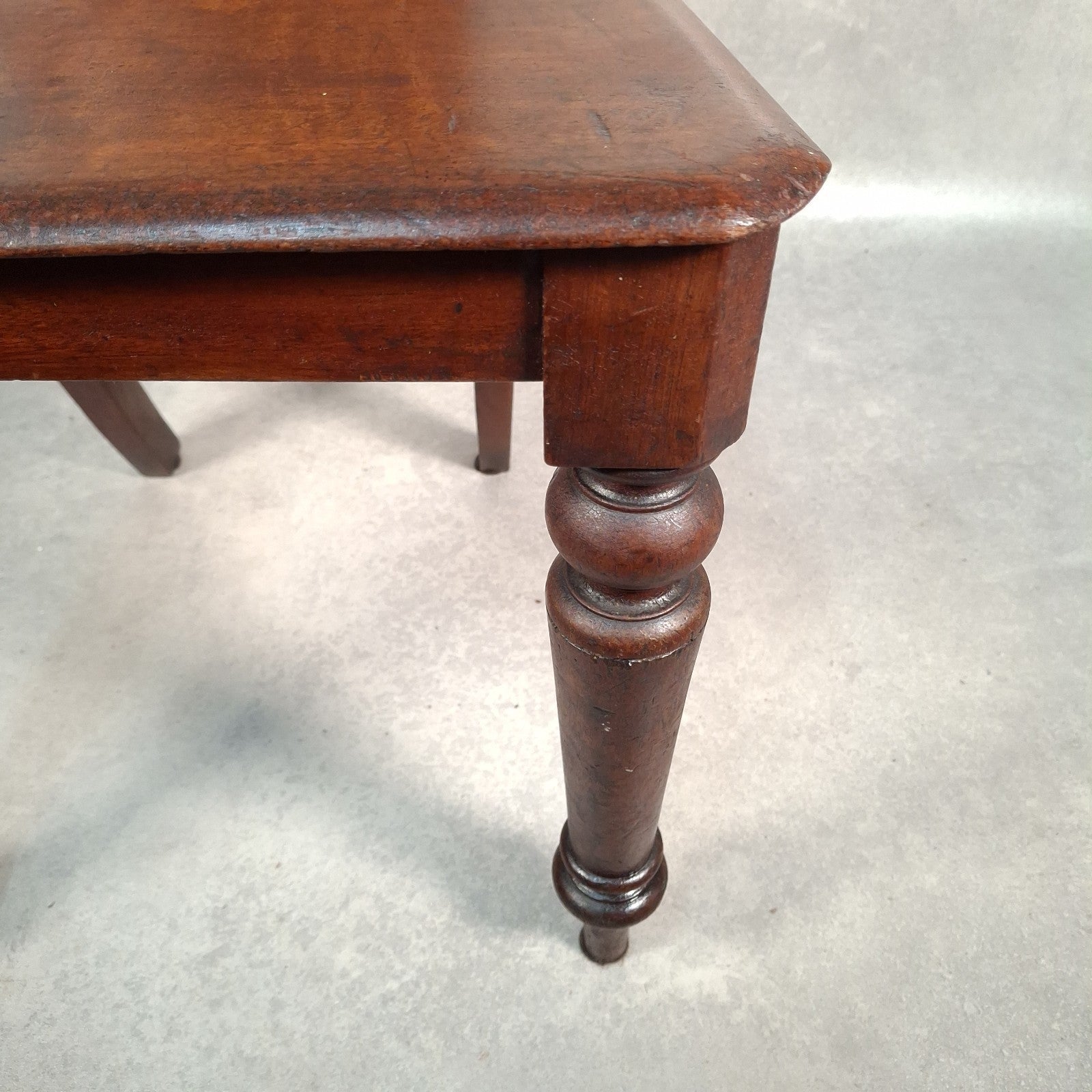 Victorian Mahogany Shield Back Chair | Brass Monogram | Antique | Previously Repaired | Used