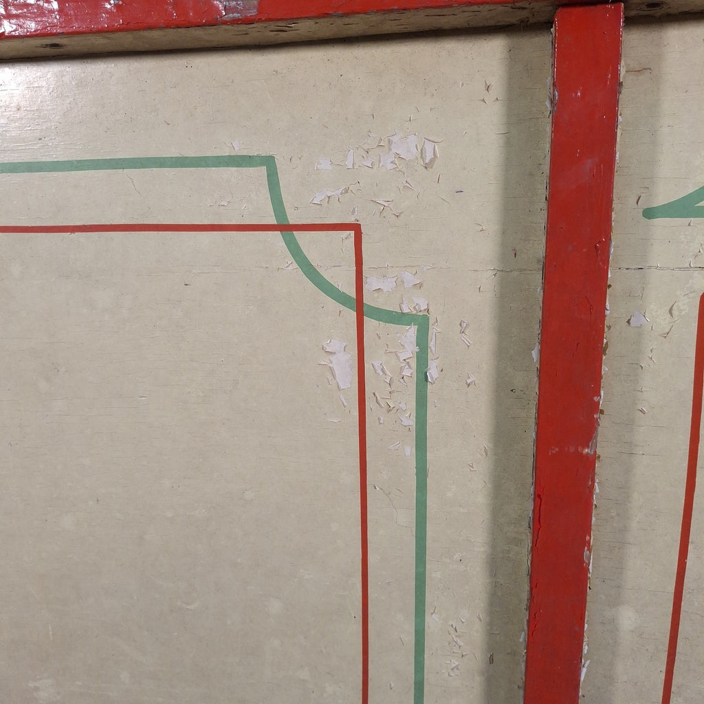Antique Victorian Fairground Ride Panel | Hand-Painted Curved Timber | c.1890-1915 | Used