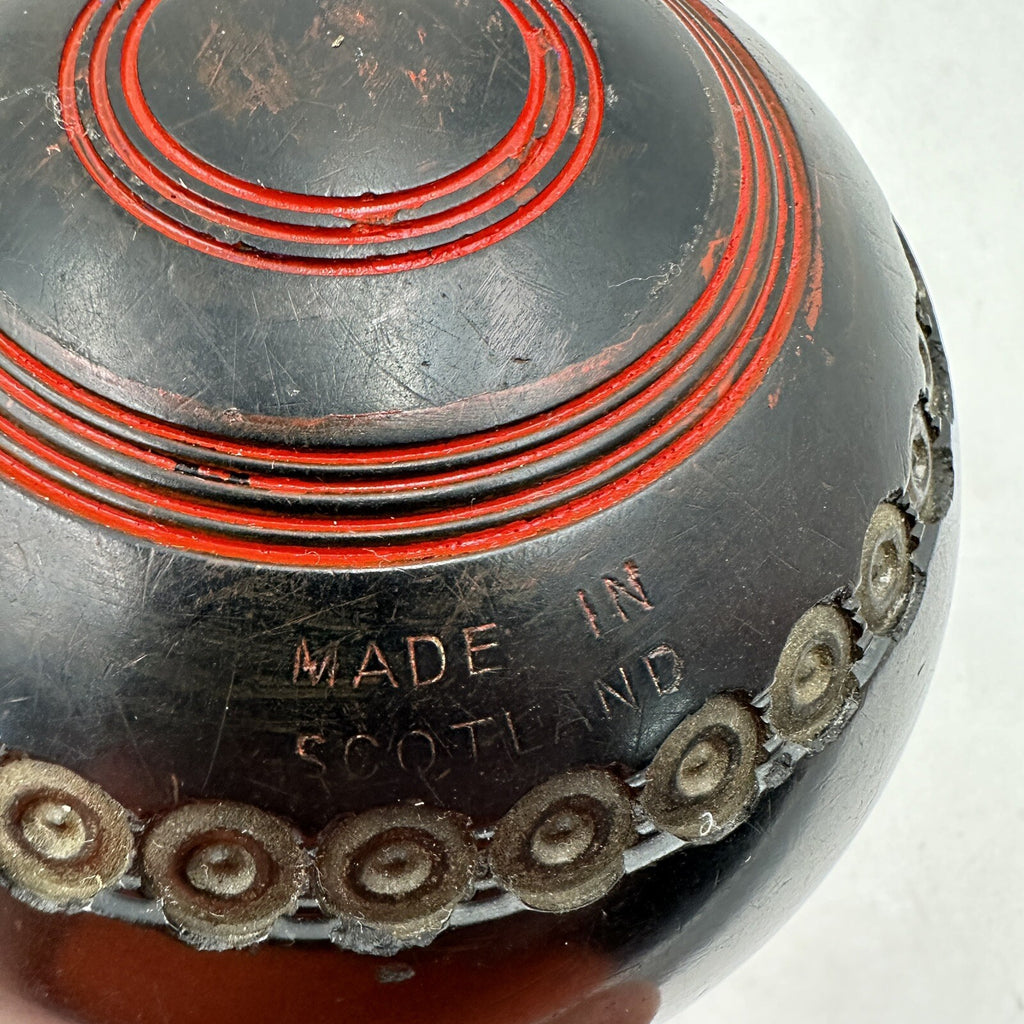 Thomas Taylor Lignoid Lawn Bowls - Size 4 - Pair - BCB Stamp - Made in England - With Carry Bag - Pre-Owned