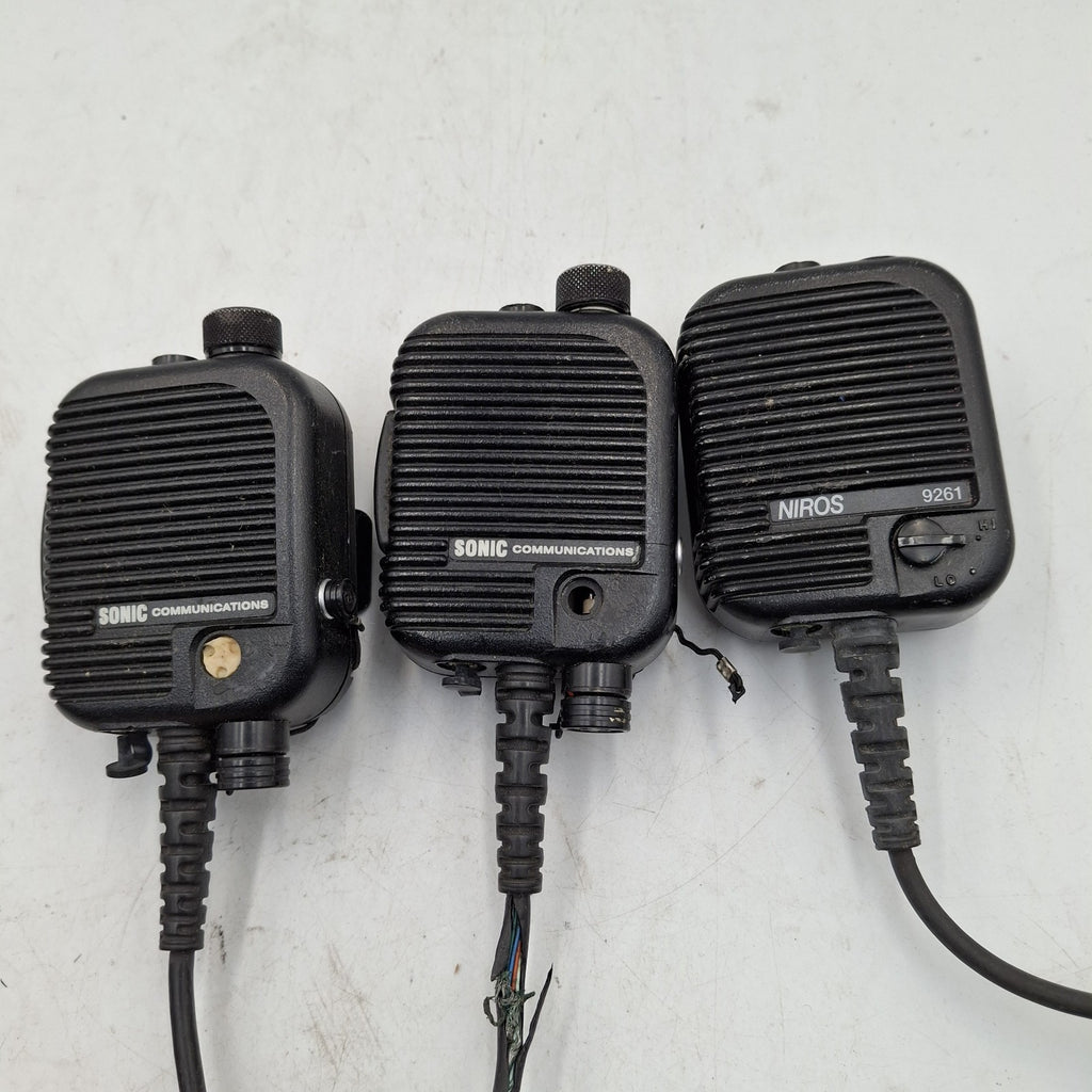 Sonic Communications Speaker-Microphone Handmic x5 + Niros 9261 x1 - Job Lot Bundle - Used - Spares or Repair