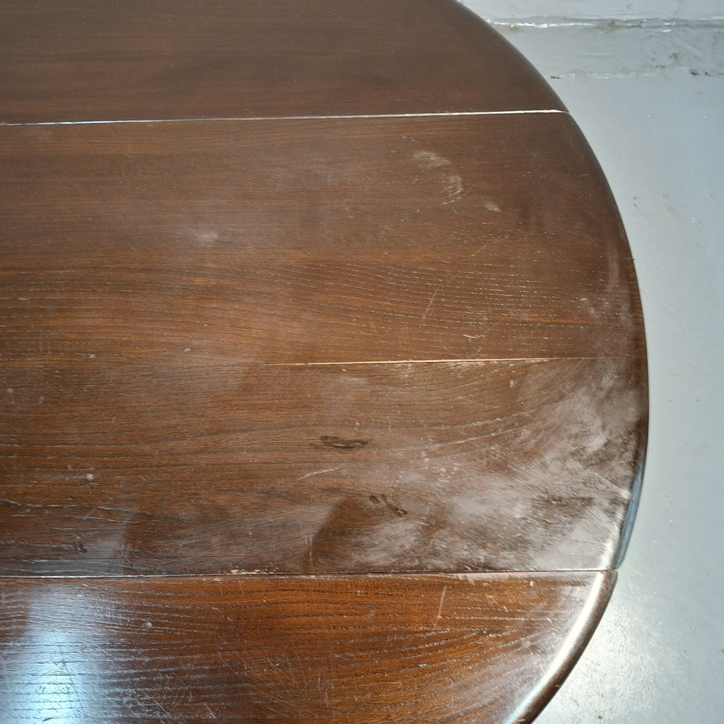 Ercol 506 Drop Leaf Supper Table | Elm Top & Beech Legs | Old Colonial | Vintage | Used